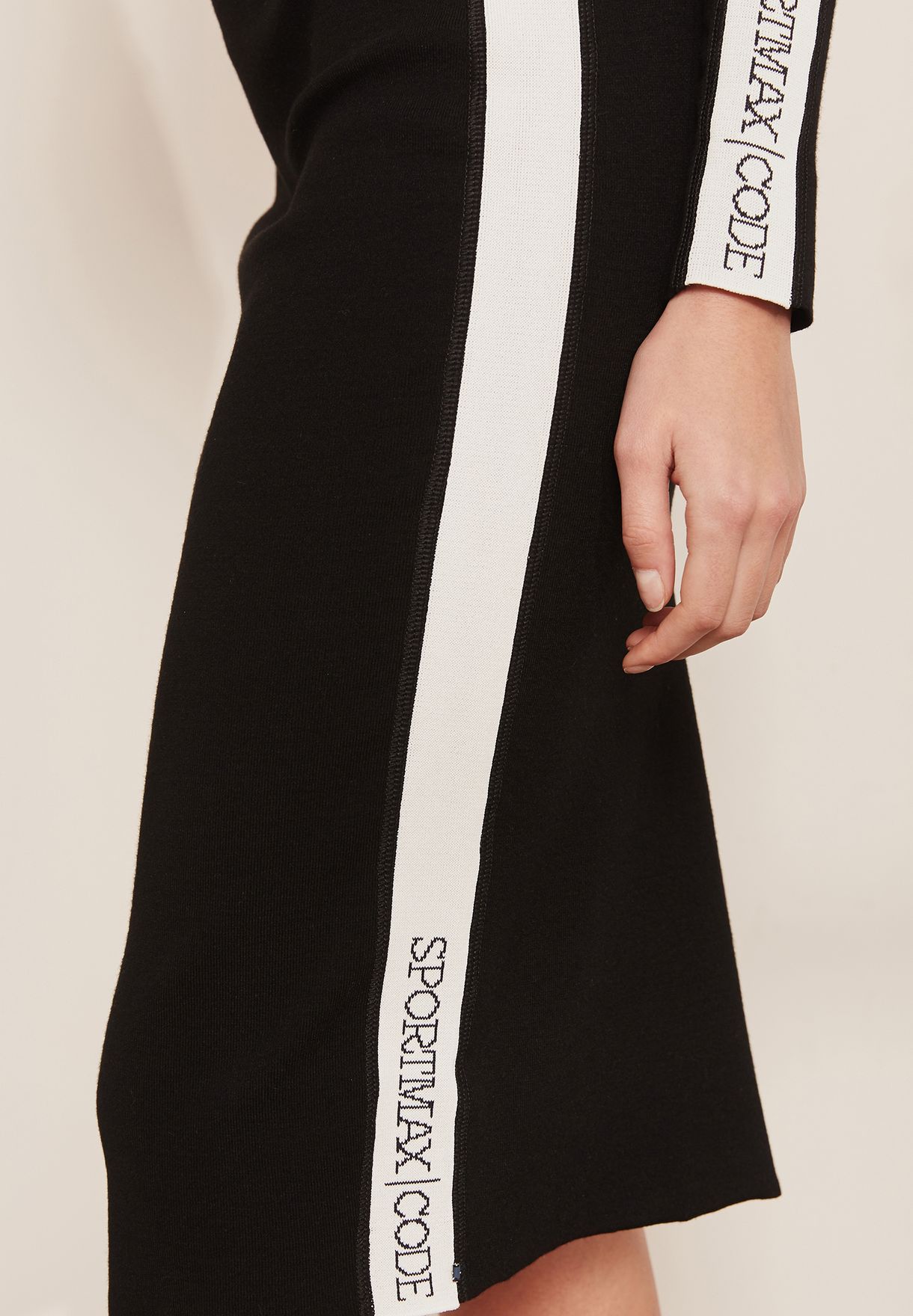 Silvana Asymmetric Side Striped Skirt