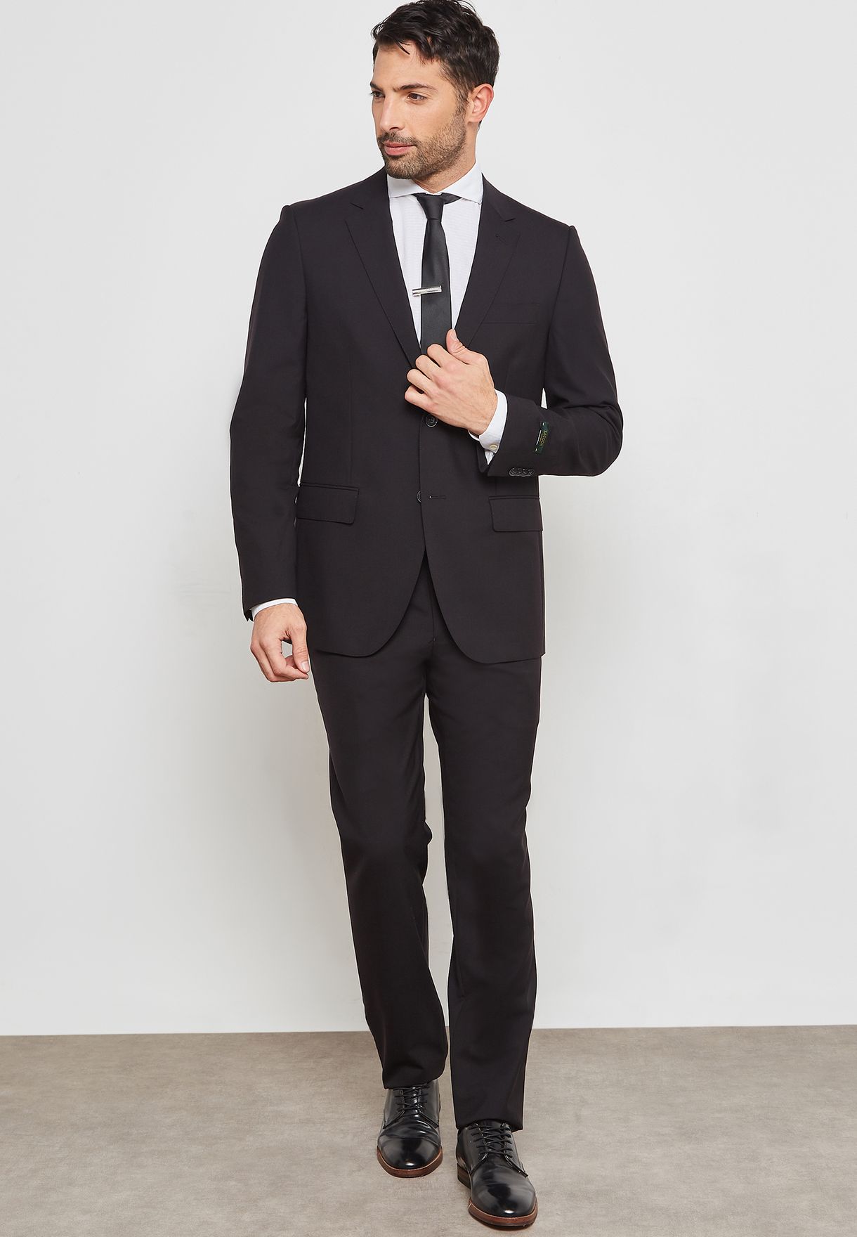 Buy Sacoor Brothers black Slim Fit Suit 