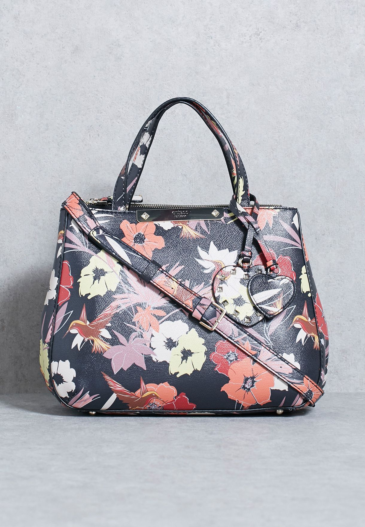 Buy Guess prints Small Britta Society Satchel for Women in MENA, Worldwide