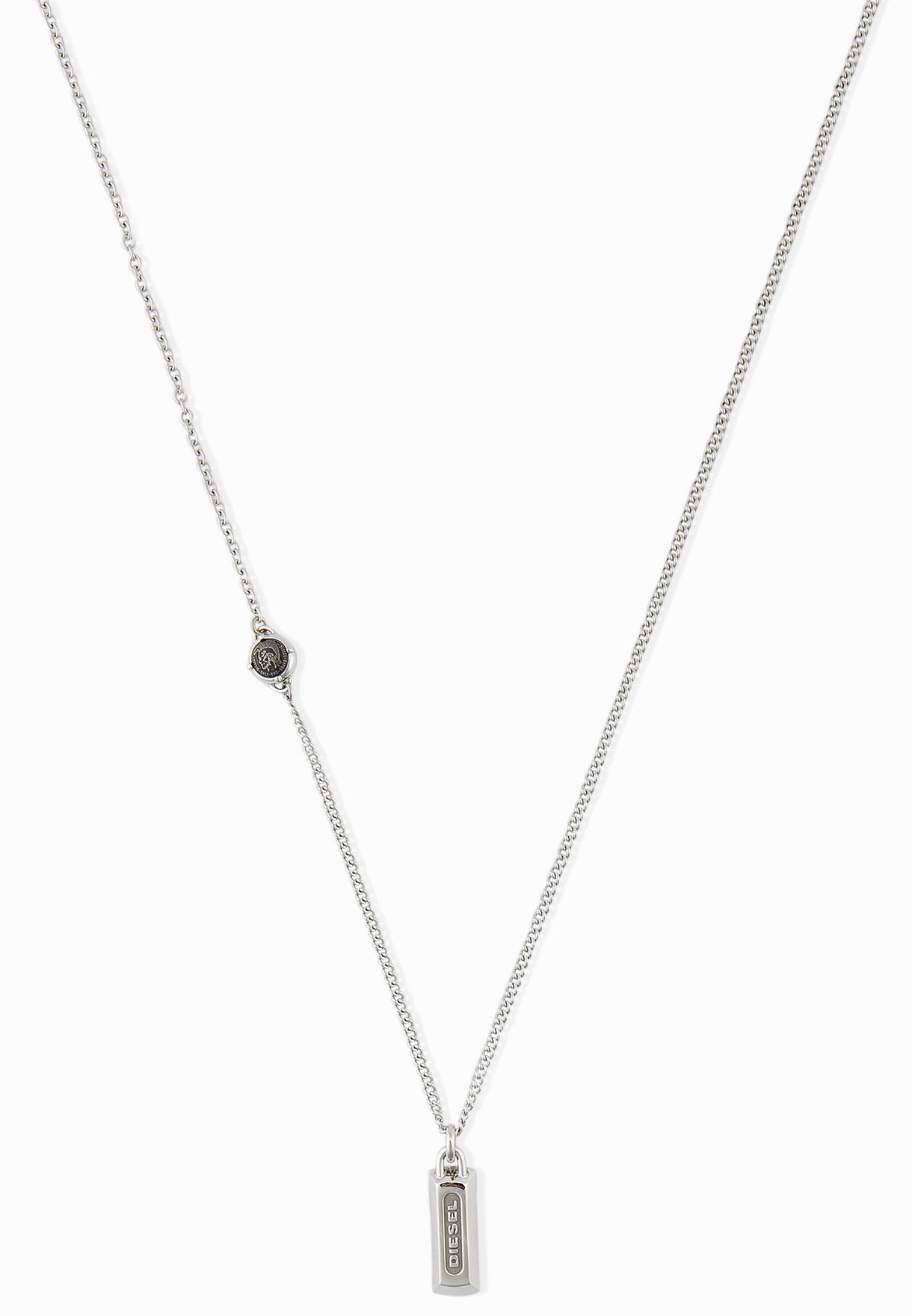 Buy Diesel silver Only the Brave Necklace for Men in MENA, Worldwide