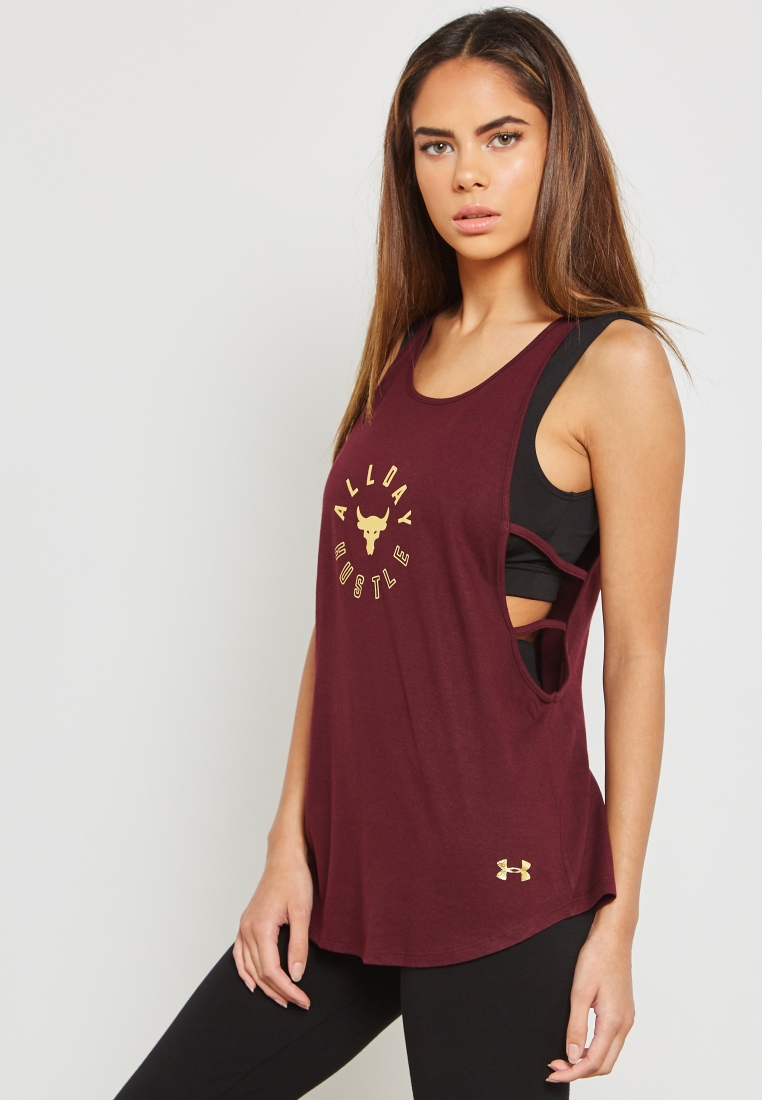 personal Barry Dar a luz Buy Under Armour burgundy The Rock All Day Hustle Tank for Women in MENA,  Worldwide