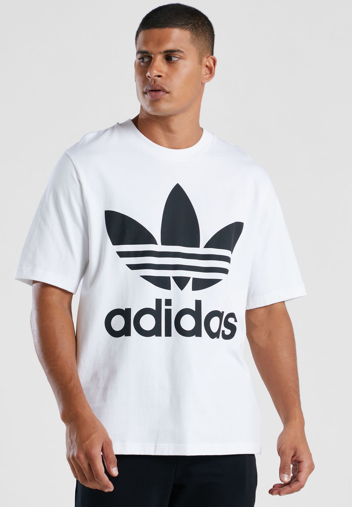 white oversized adidas t shirt