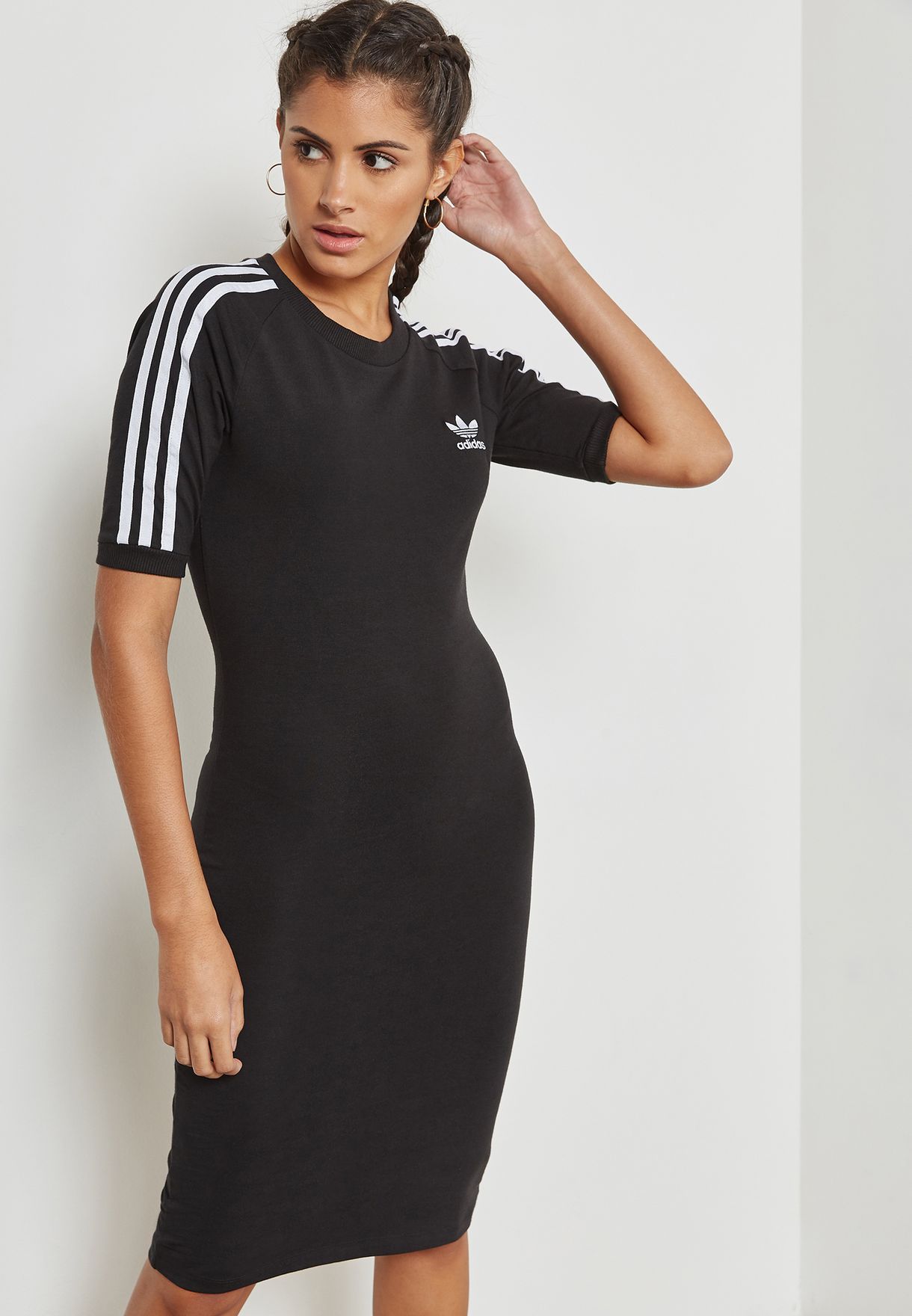 Buy Adidas Originals Black 3 Stripes Dress For Women In Mena Worldwide Dv2567