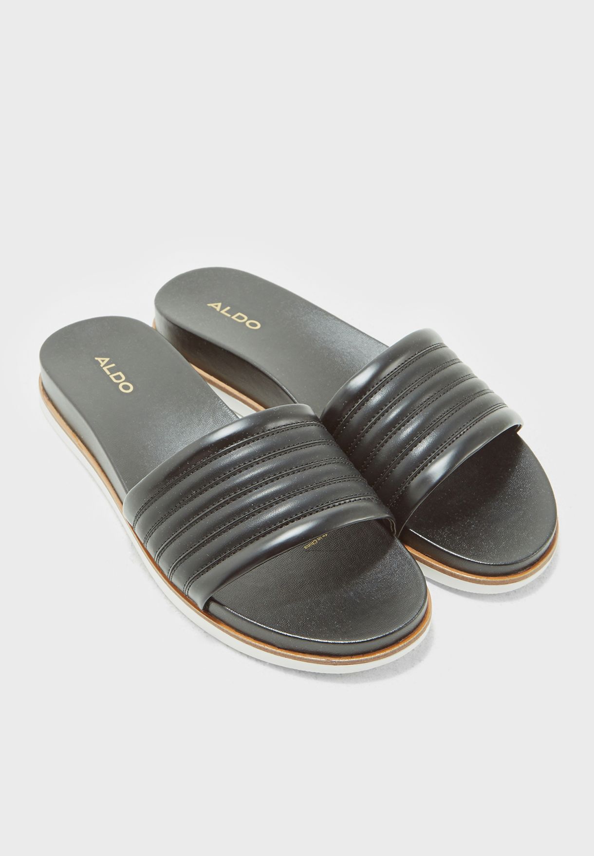 Buy Aldo black Ilouna Flat Sandals for 
