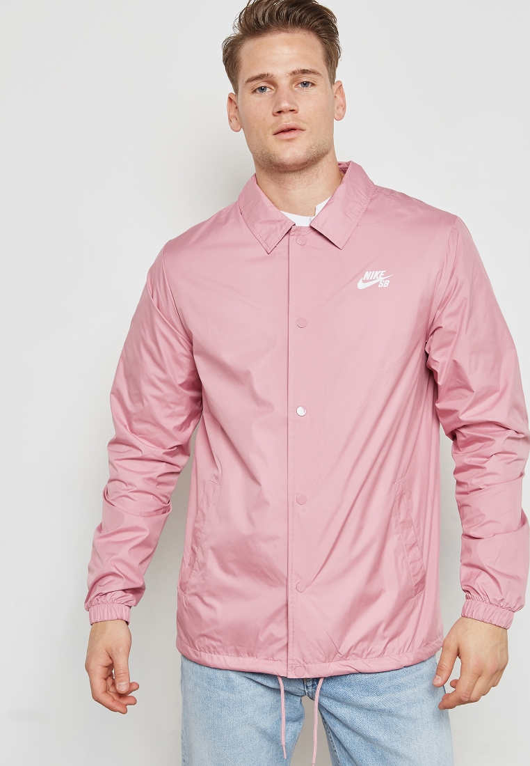 Buy Nike pink SB Shield Coaches Jacket for Men Worldwide