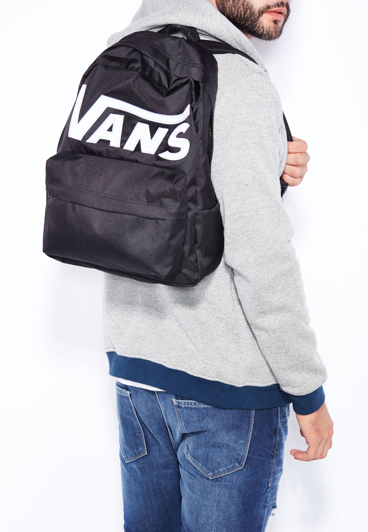 vans old skool ii black & gold backpack