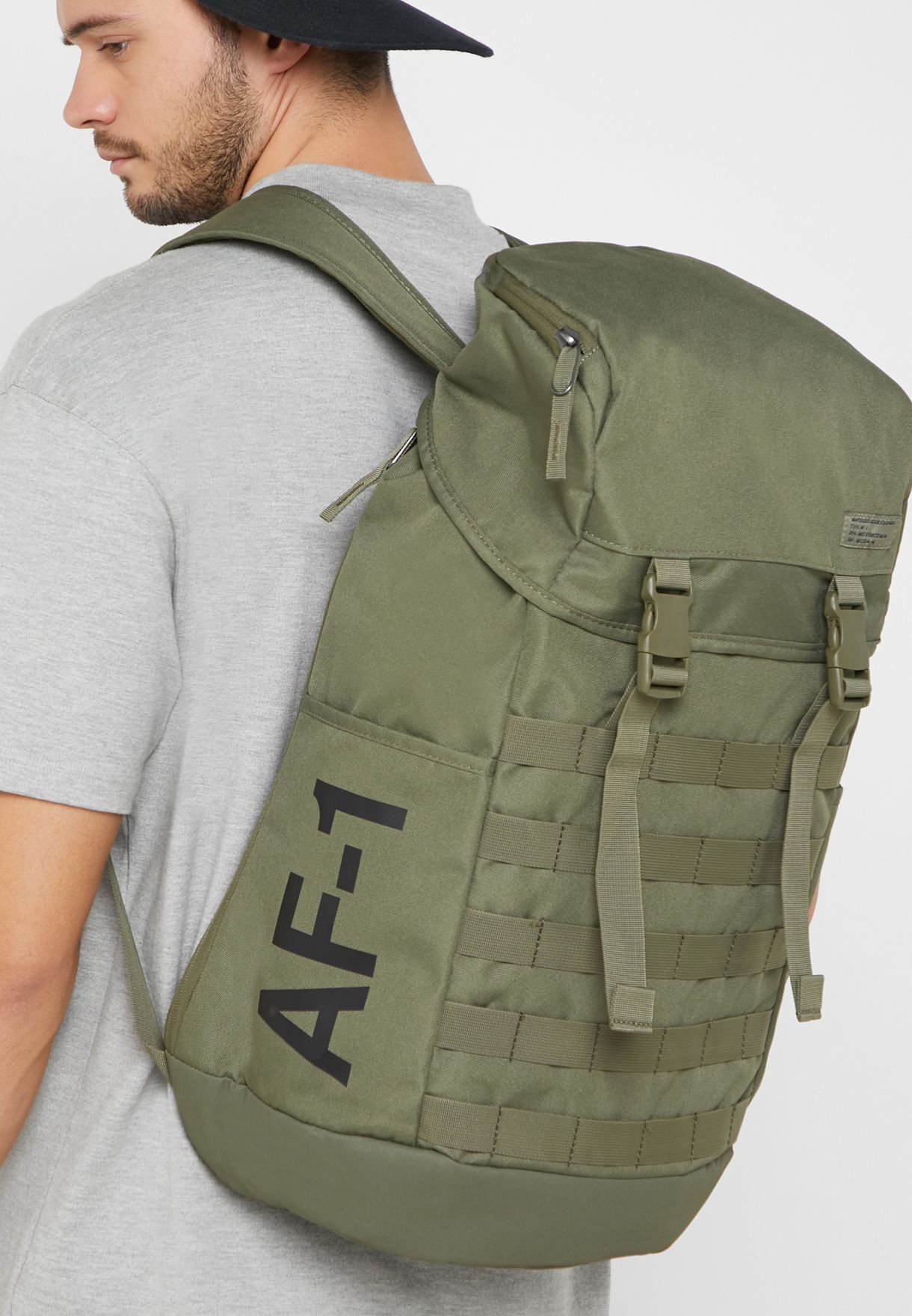 Buy Nike khaki AF1 Backpack for Men in 