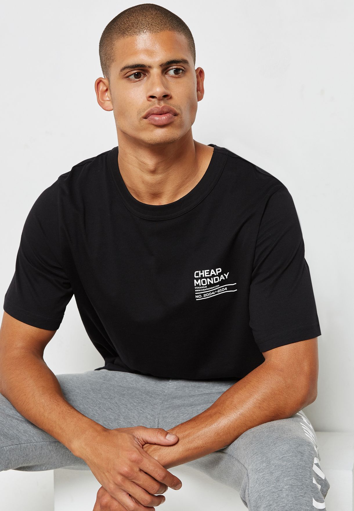 indelukke del Tranquility Buy Cheap Monday black Boxer T-Shirt for Men in MENA, Worldwide