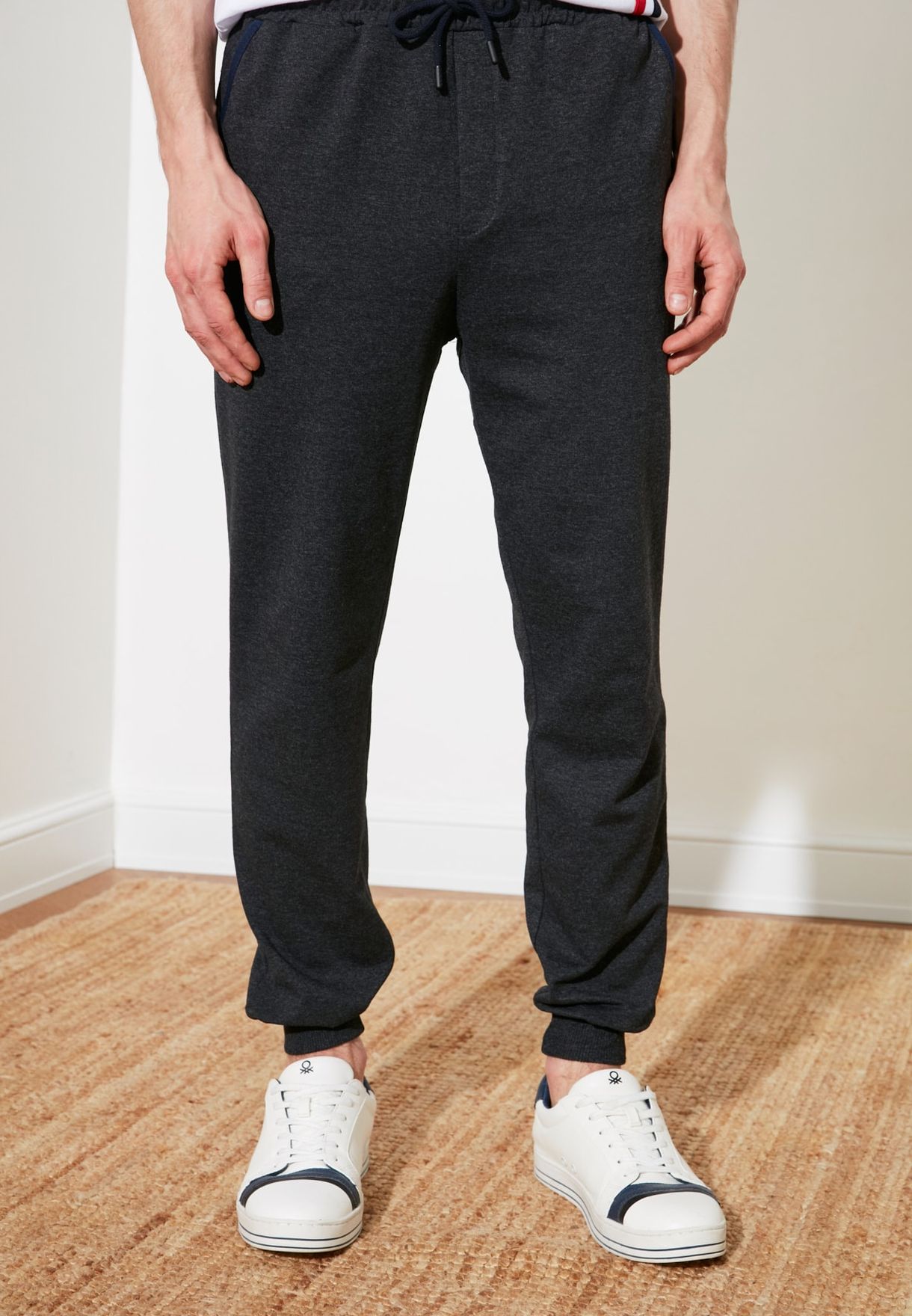 Buy Trendyol grey Cuffed Sweatpants for Men in Manama, other cities ...