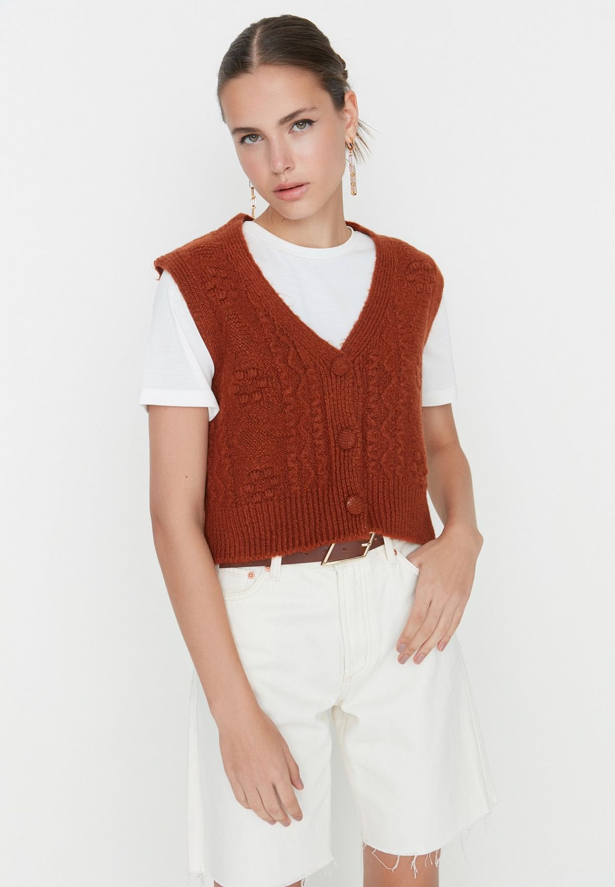 V-Neck Knitted Sweater