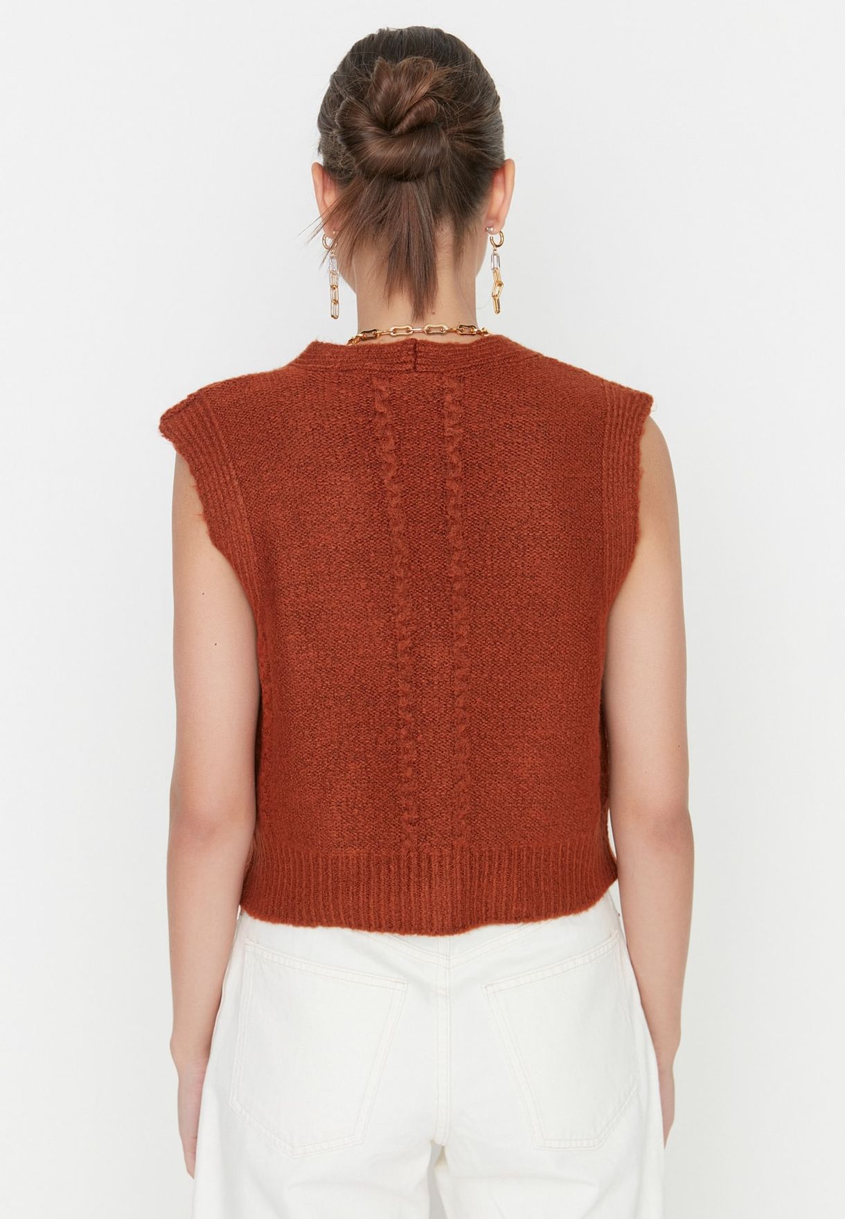 V-Neck Knitted Sweater