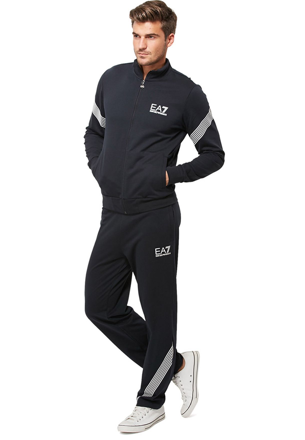 mens navy armani tracksuit