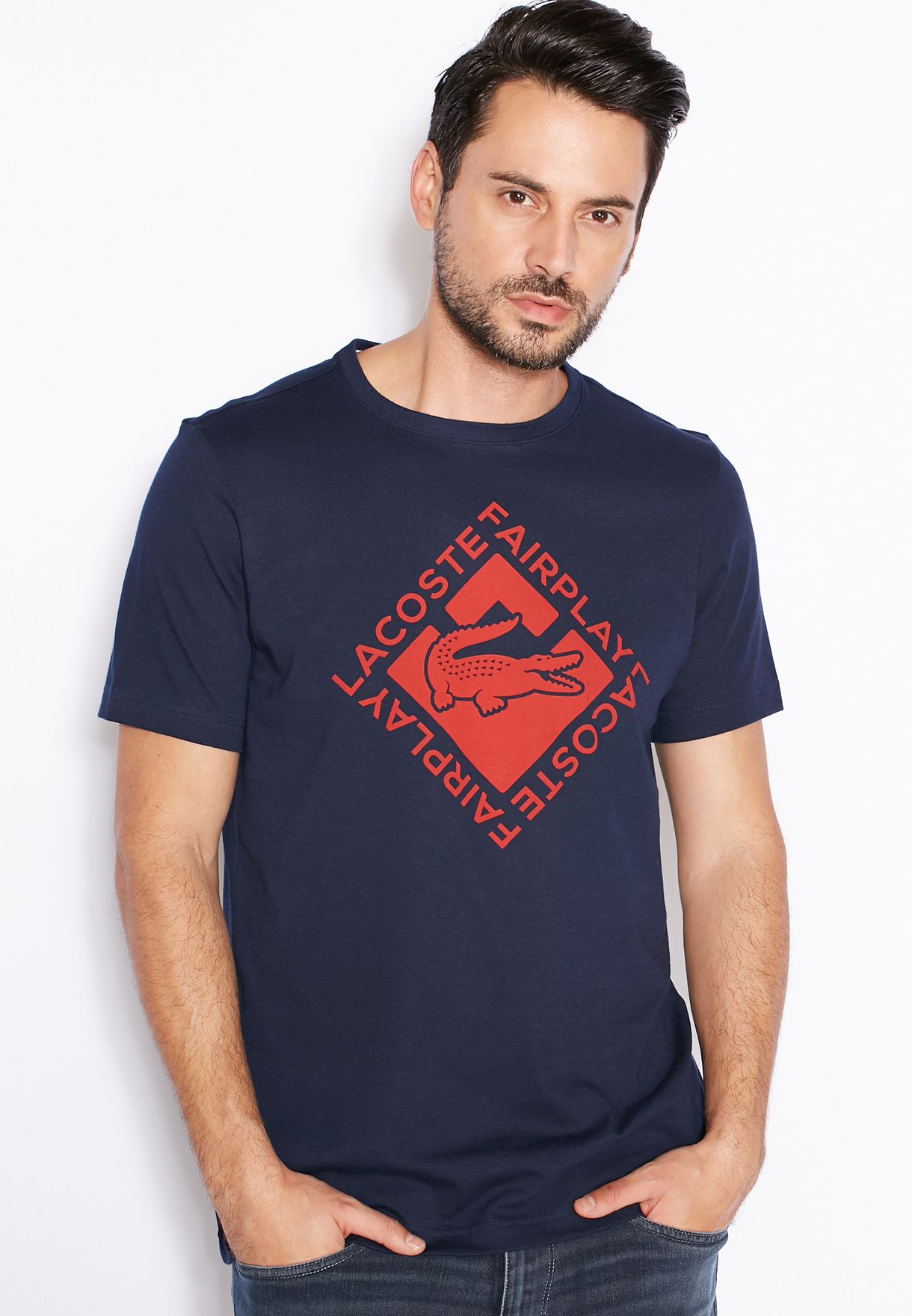 Buy Lacoste navy Fair Play T-Shirt for 