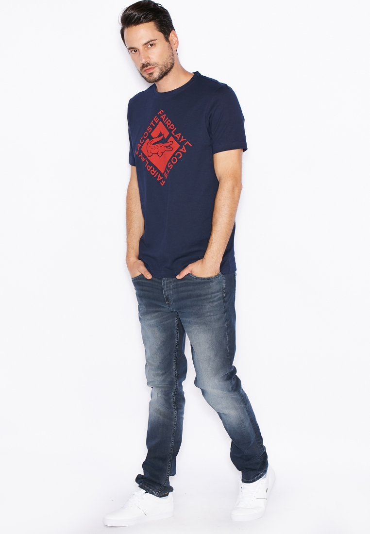 Buy Lacoste navy Fair Play T-Shirt for Men in MENA,