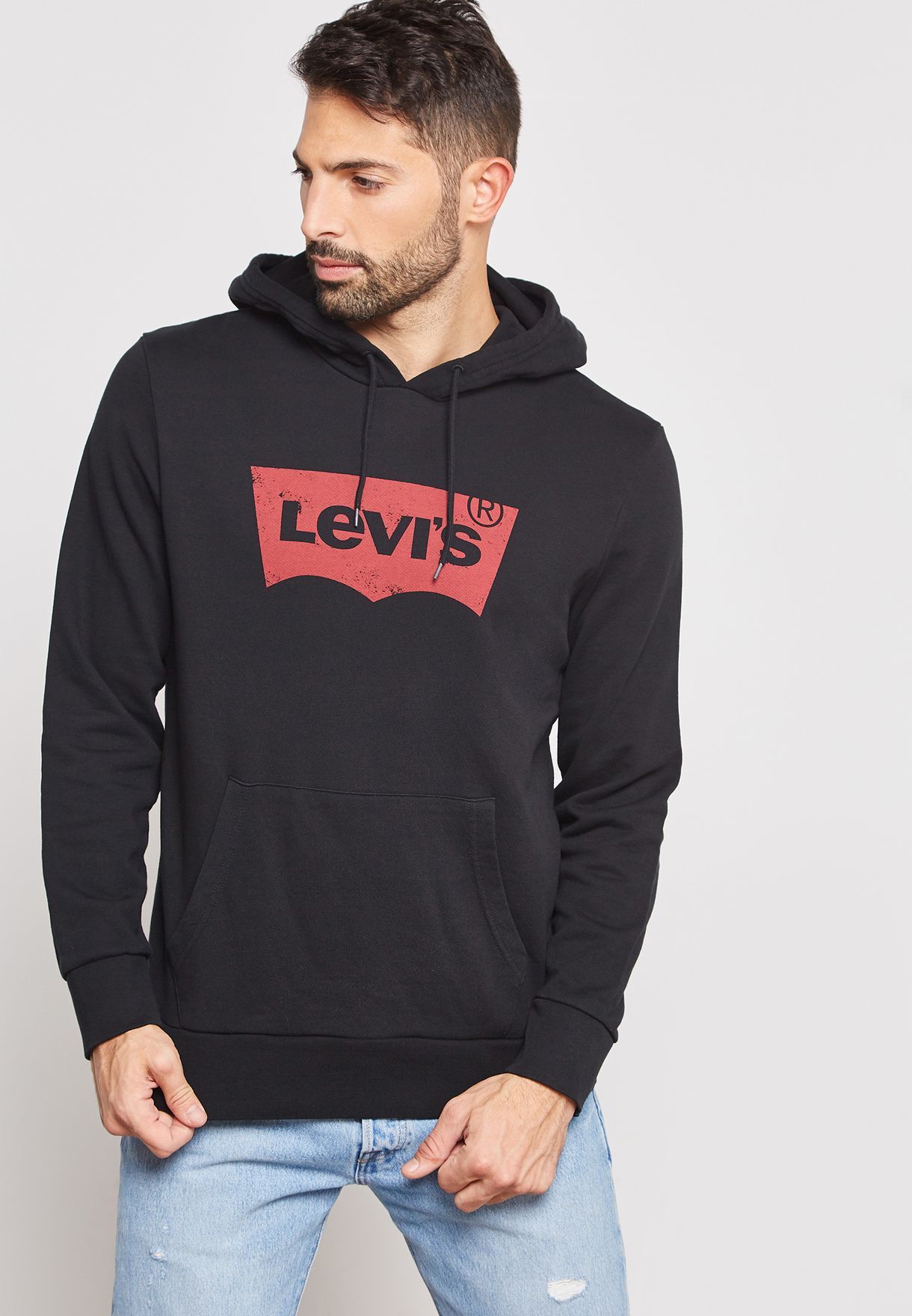 mens black levis hoodie