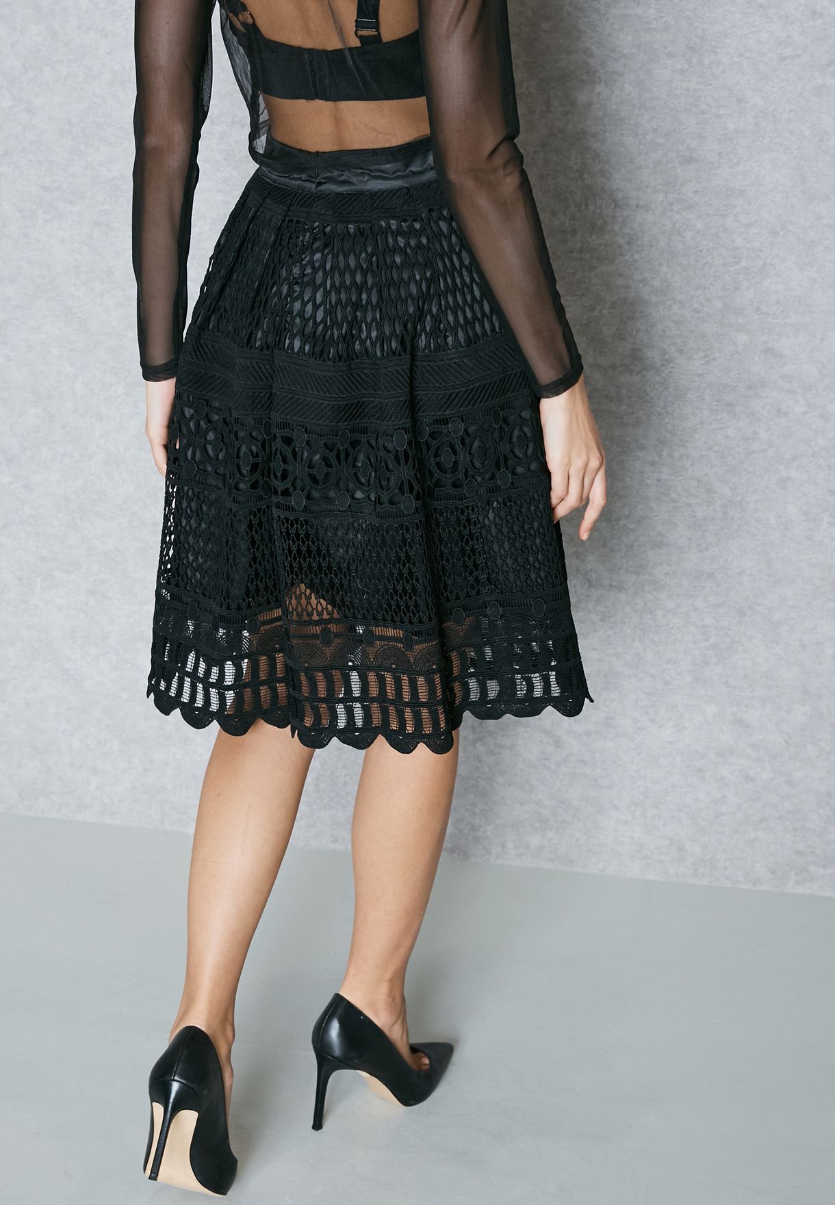 lace skirt new look