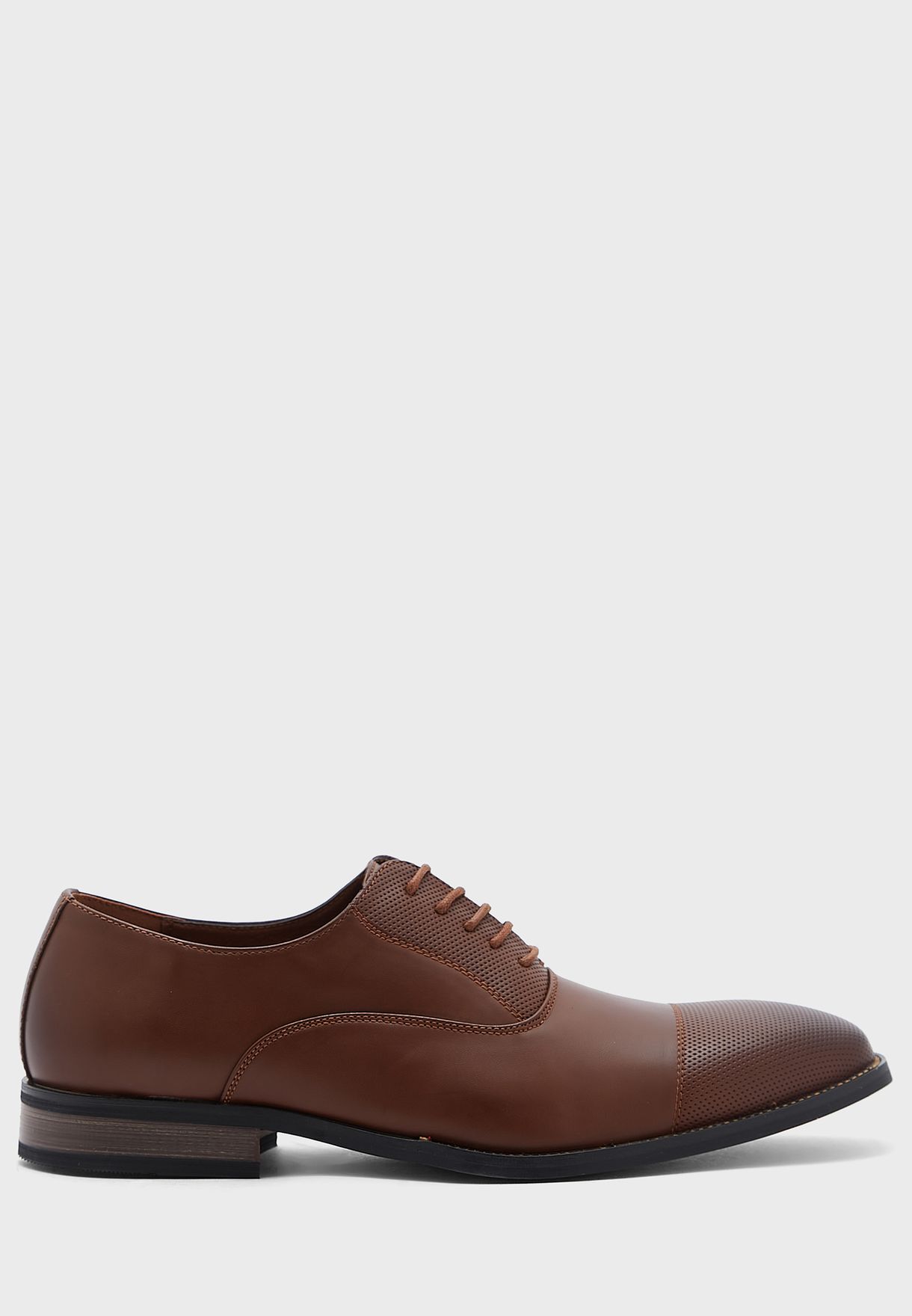 Perforated Toe Cap Oxford Lace Ups