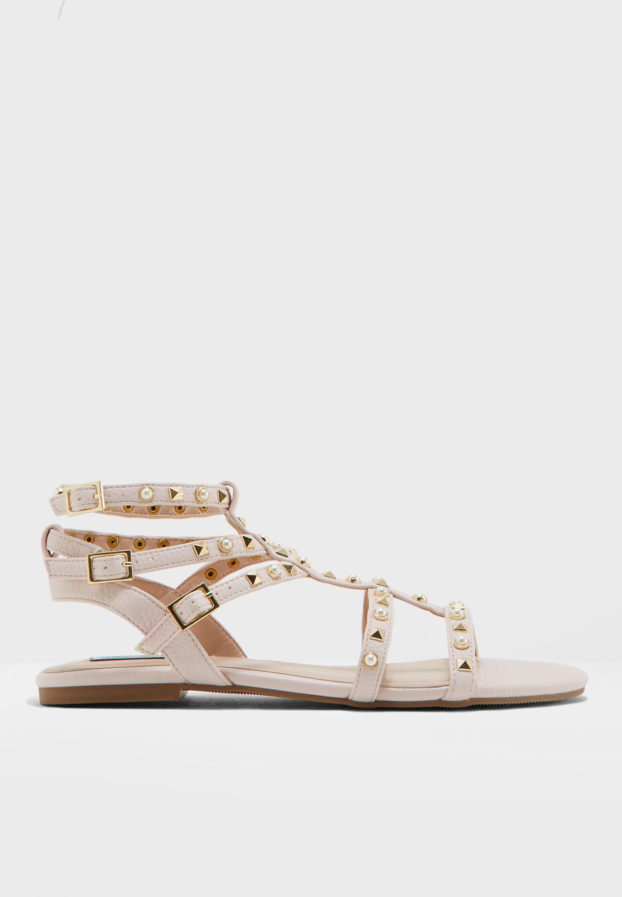 pearl stud gladiator sandals