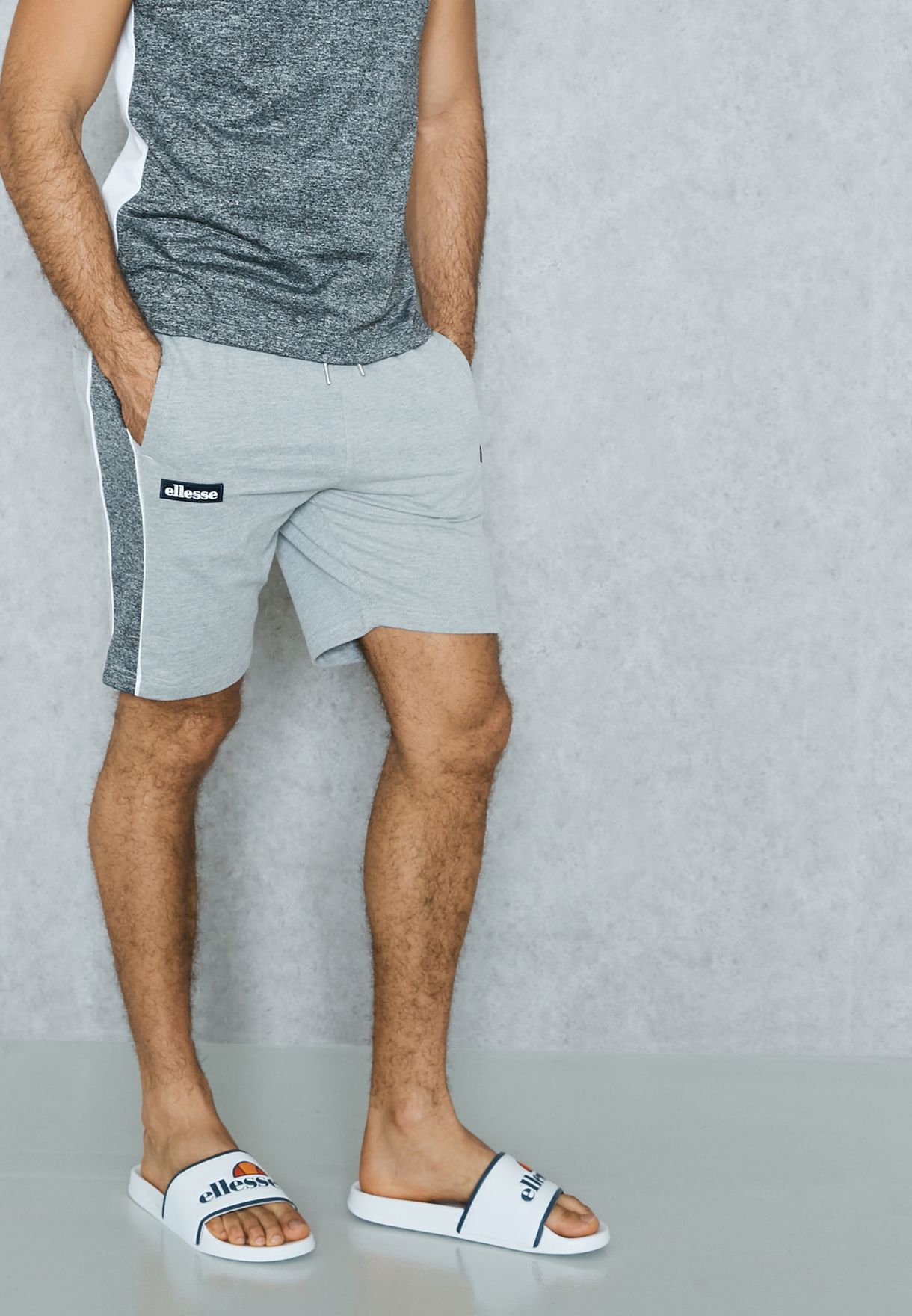 grey ellesse shorts