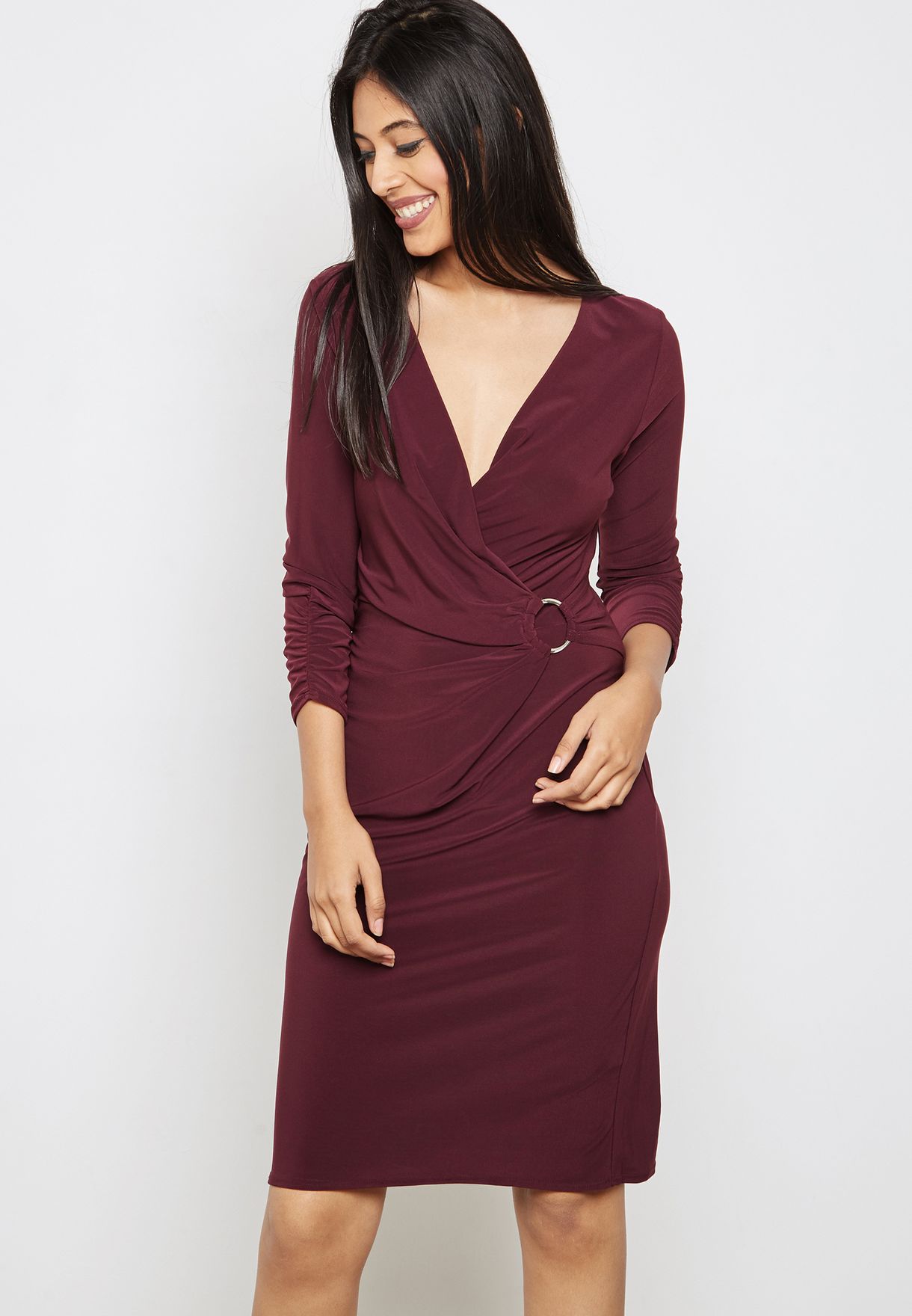 wallis burgundy dress