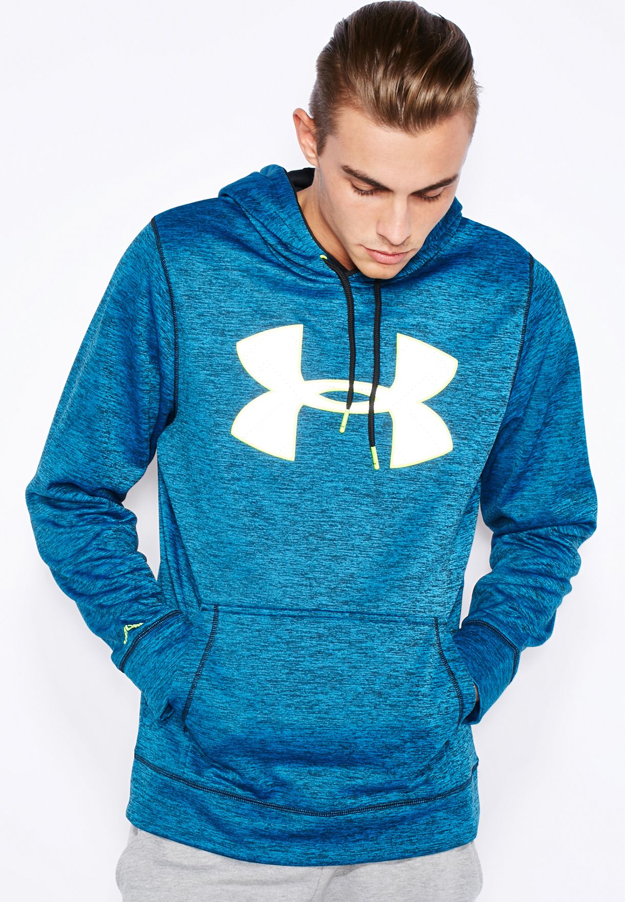 under armour small logo hoodie