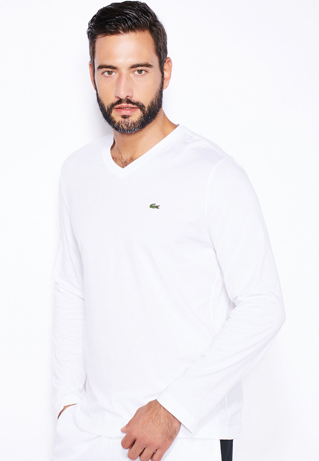 plain white lacoste t shirt