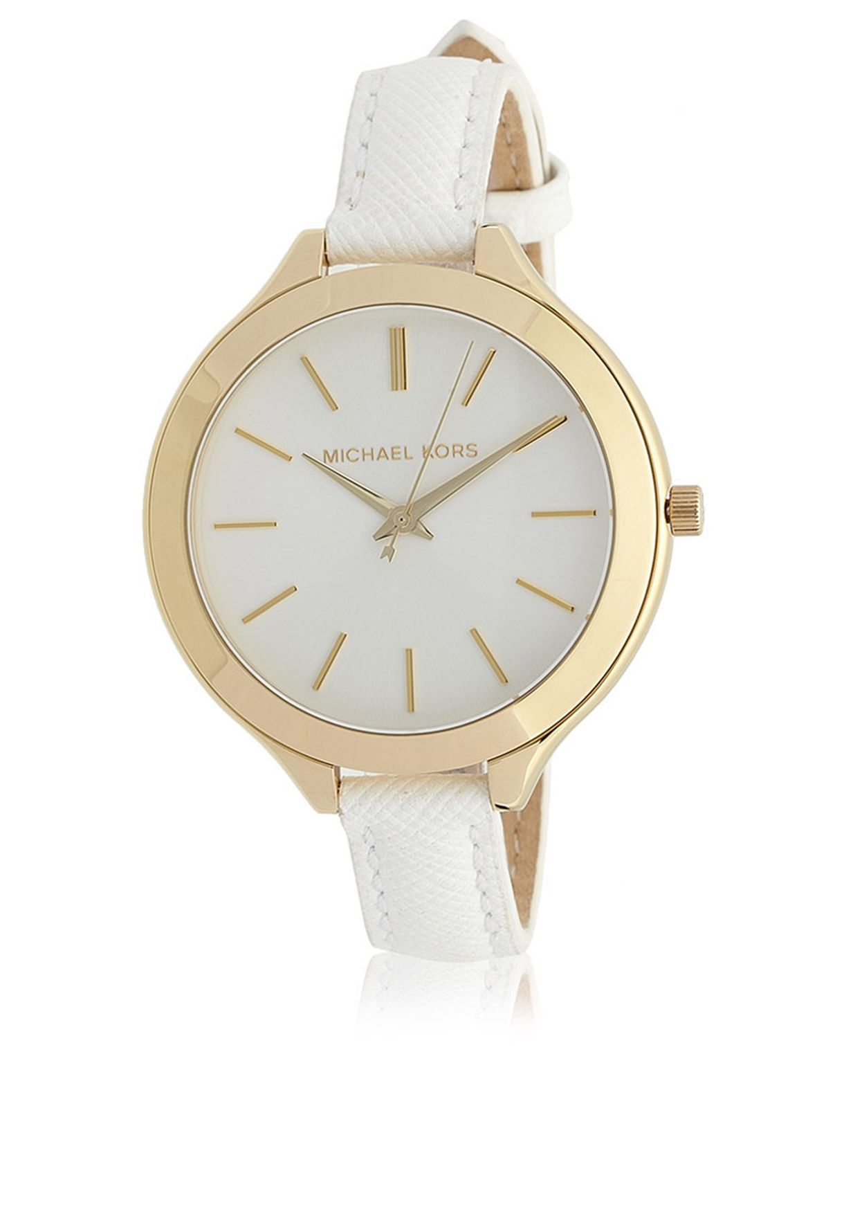 michael kors white runway watch