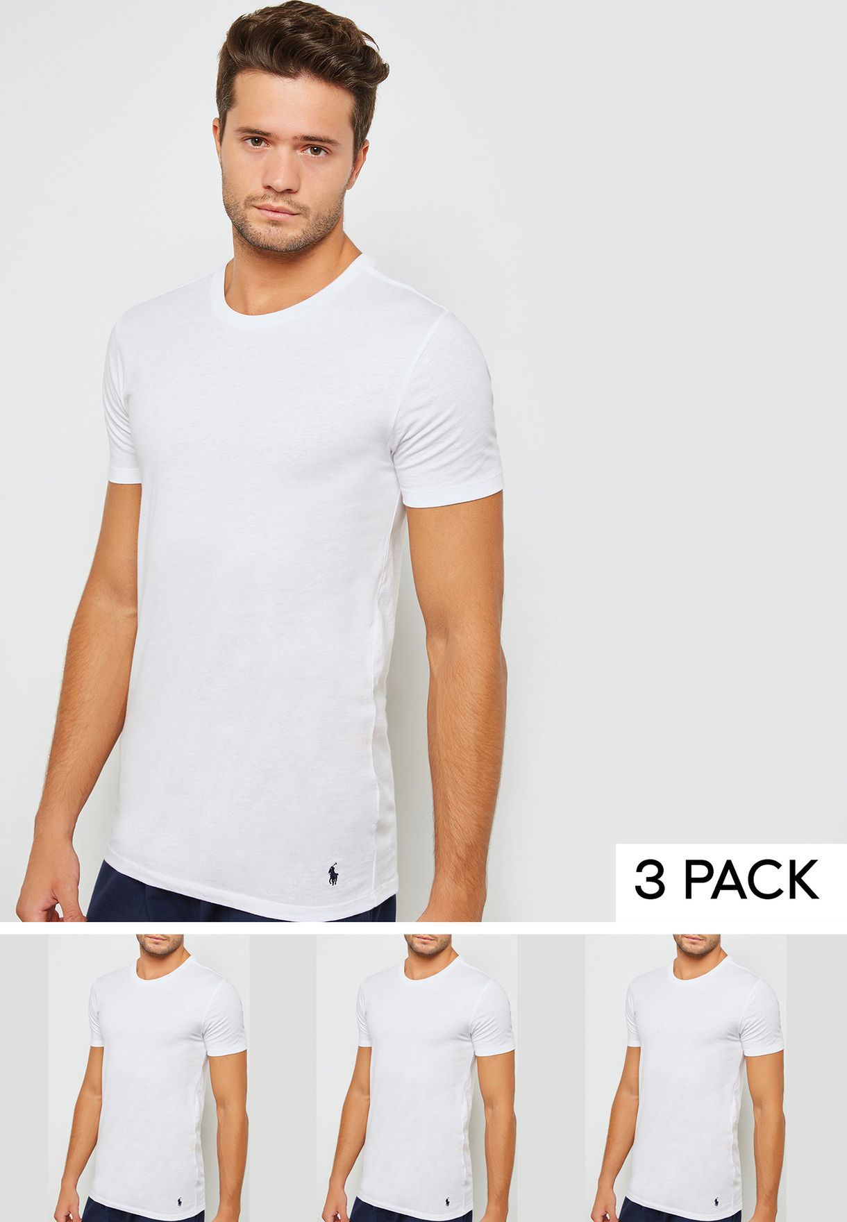 ralph lauren white t shirt 3 pack