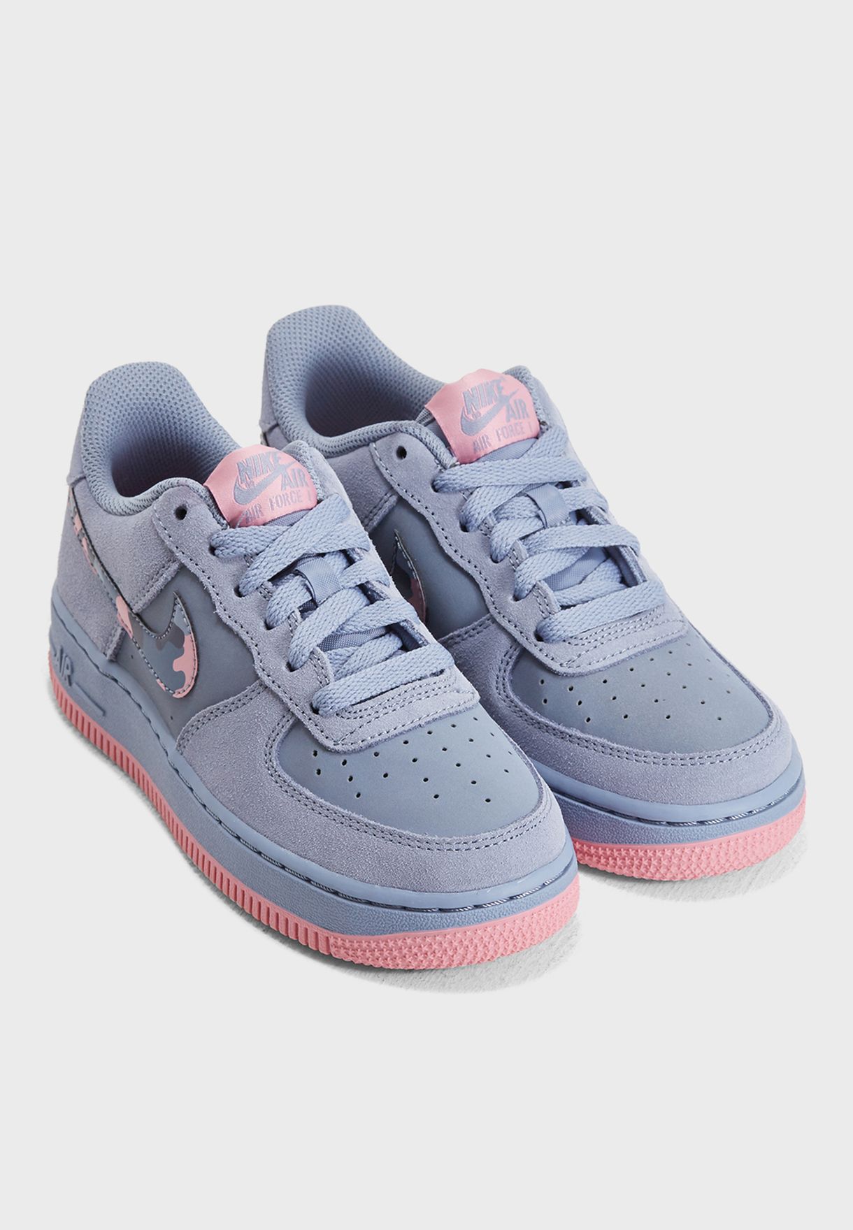 Buy Nike grey Youth Air Force 1 for Kids in Dubai, Abu Dhabi