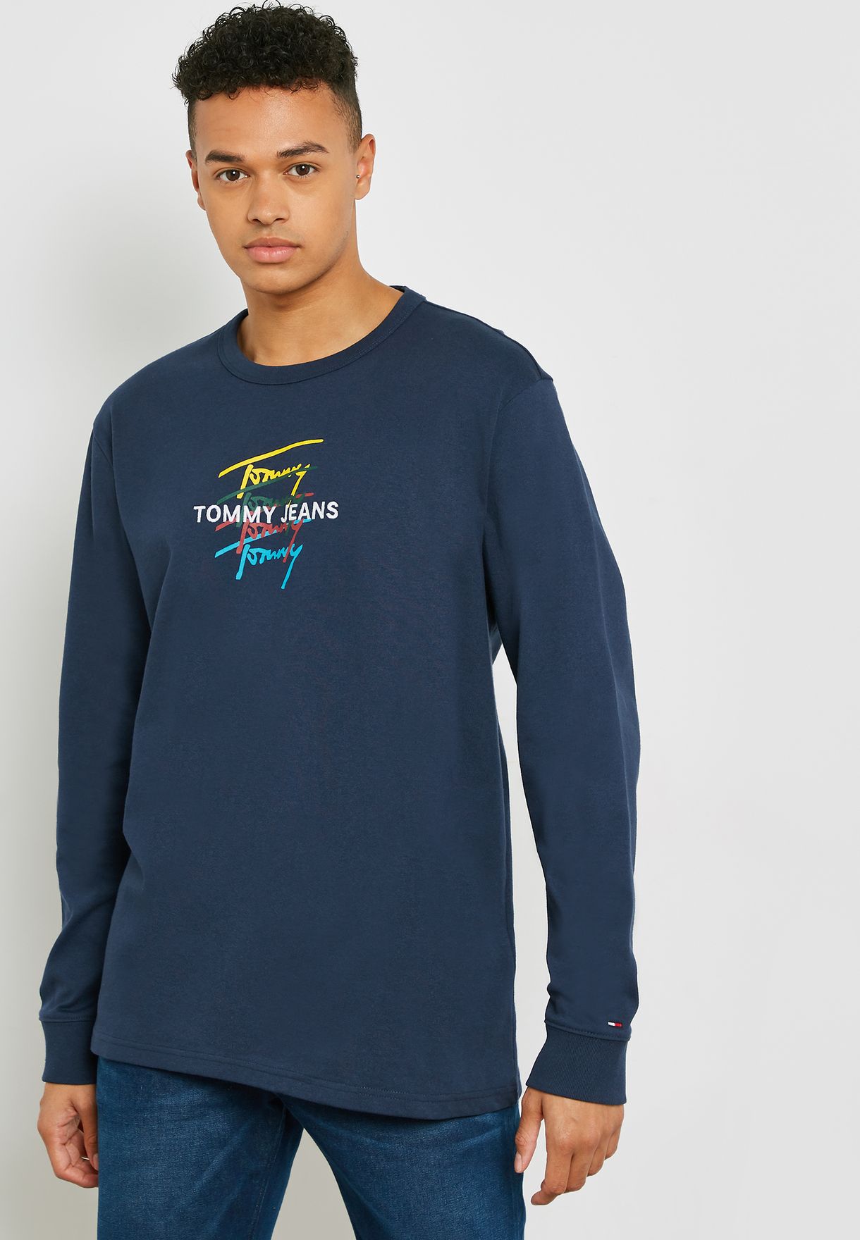 Buy Tommy Jeans navy Repeat Signature T 