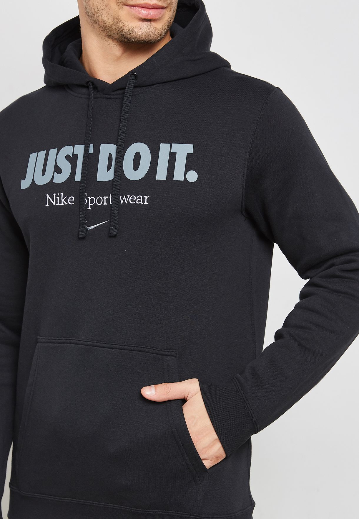 nike just do it embroidered hoodie