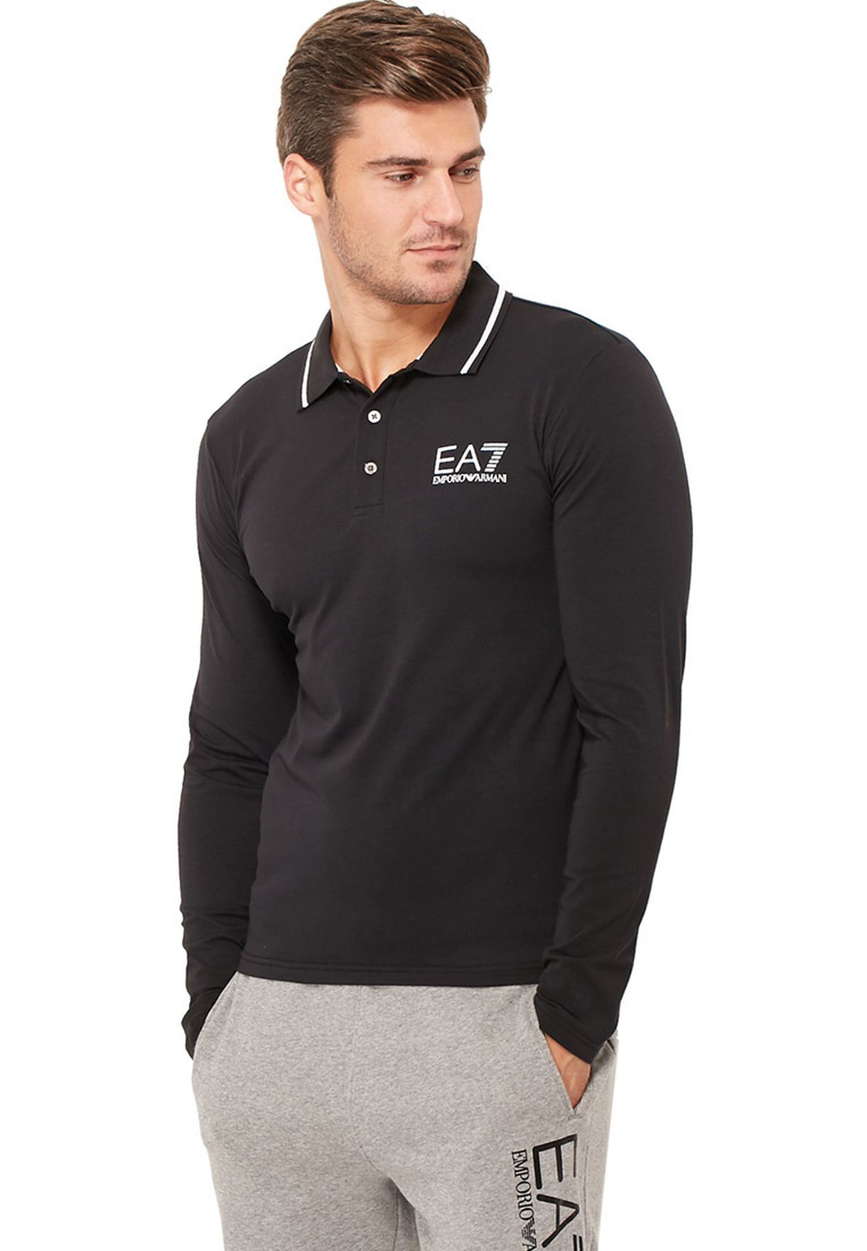 ea7 long sleeve polo