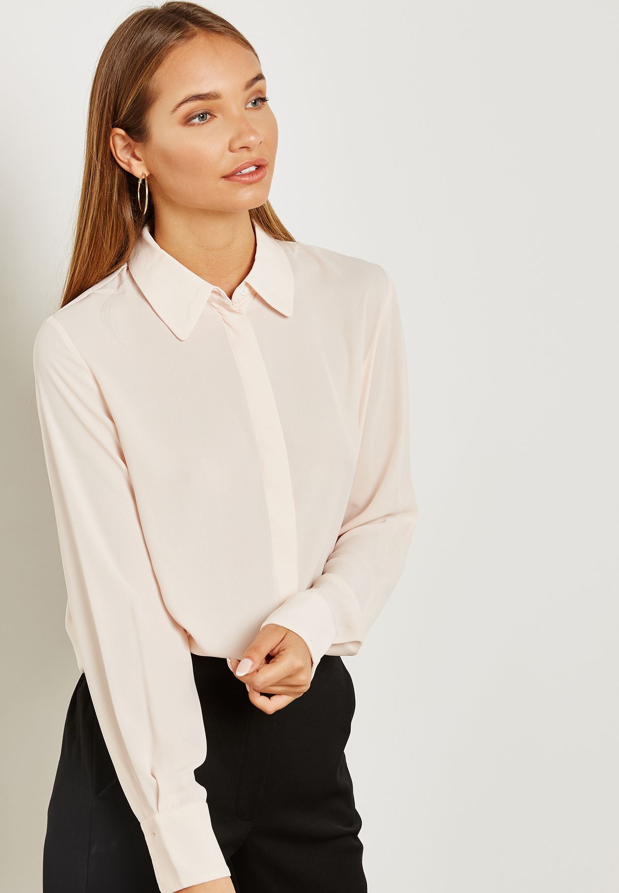 chiffon long sleeve shirt