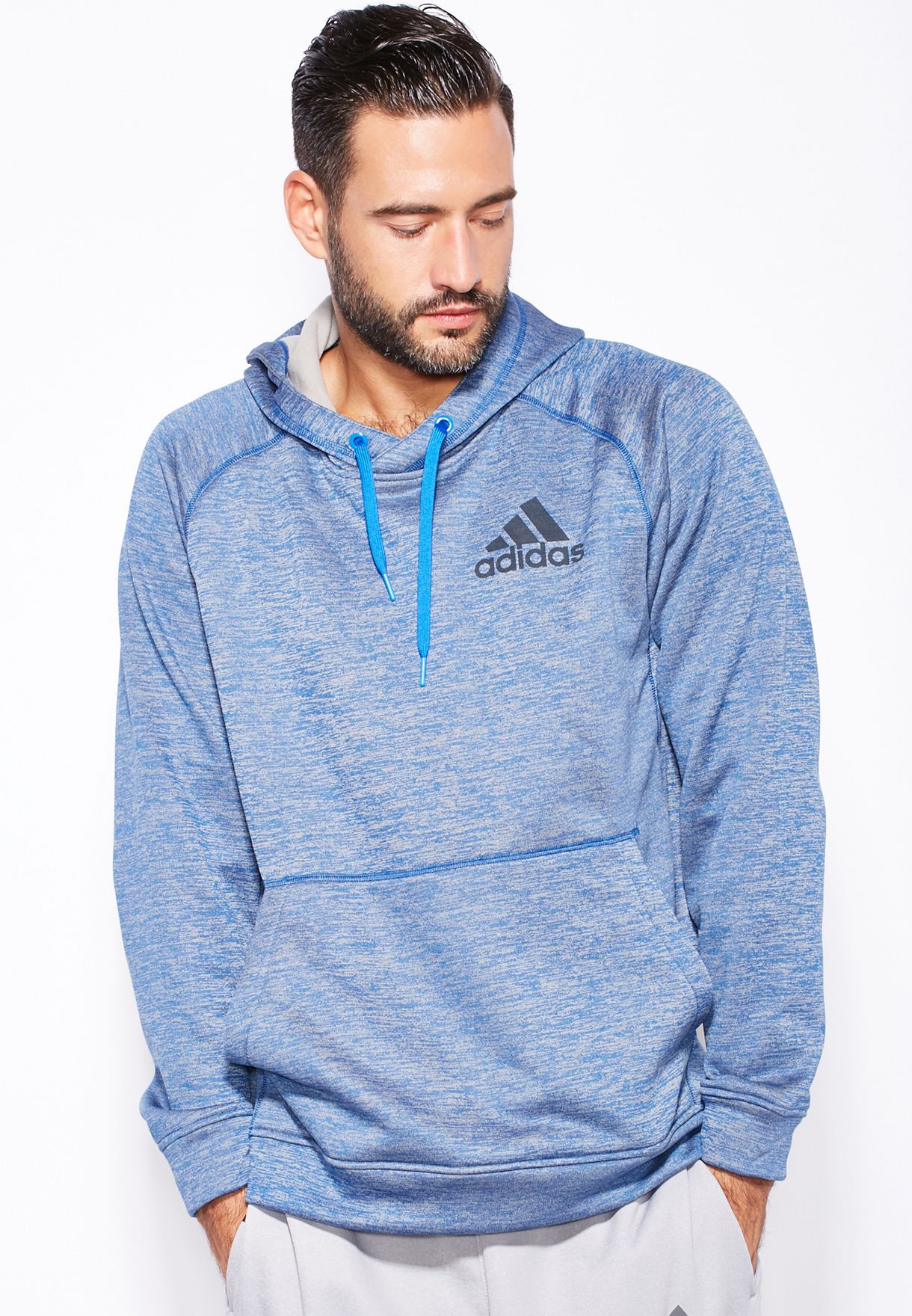 adidas blue fleece hoodie