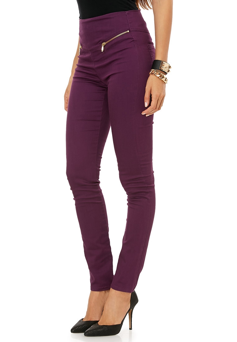 Buy Vero Moda purple Geller Zip Leggings for Women MENA, Worldwide