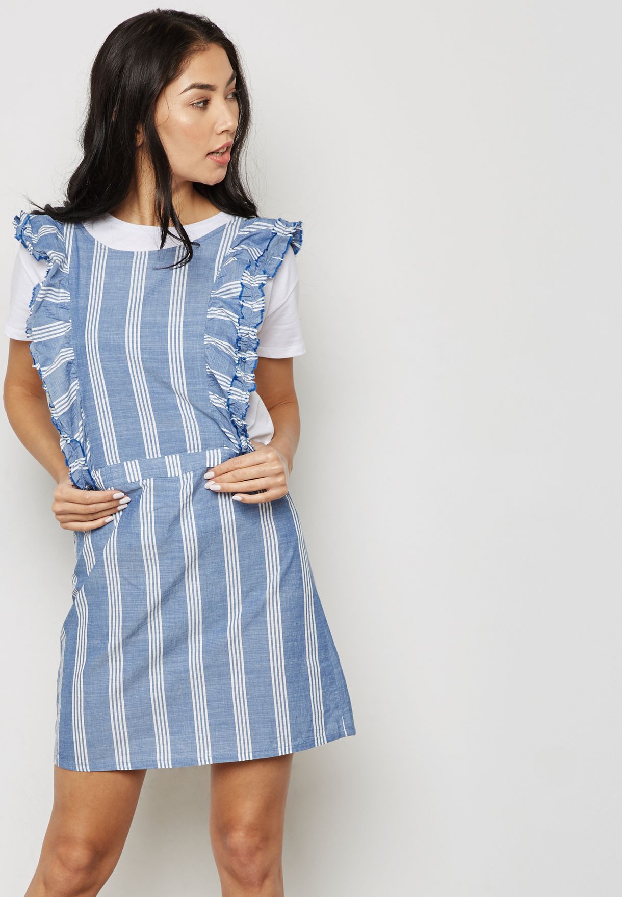 frilly pinafore dress