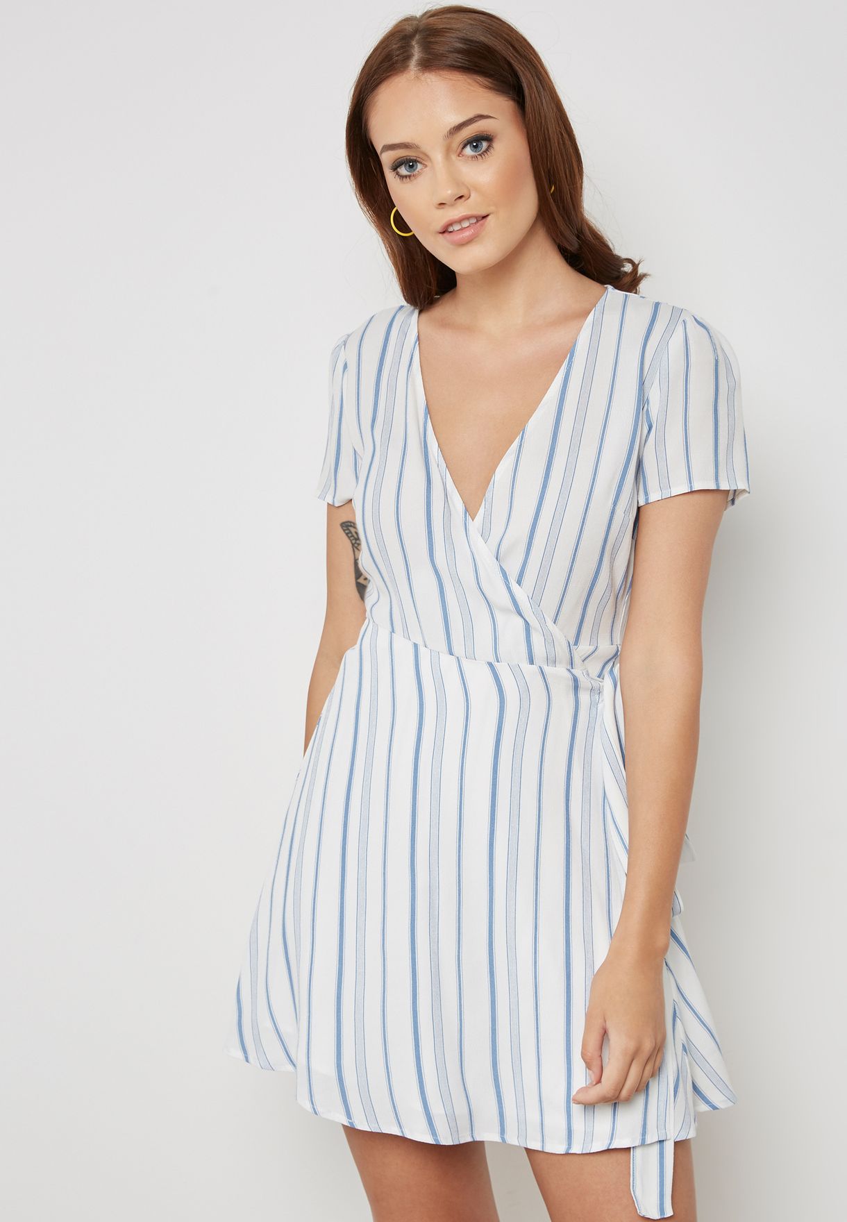 forever 21 blue and white striped dress