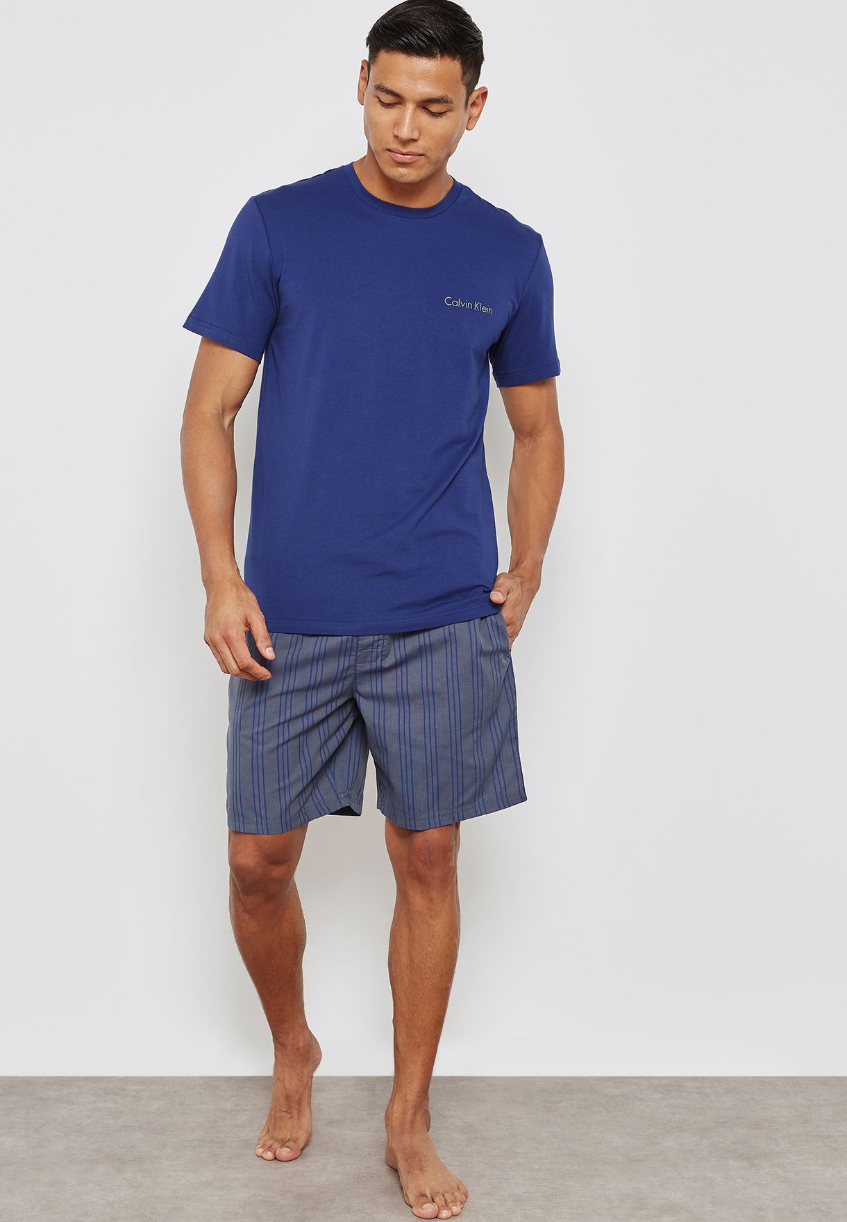 calvin klein shorts and shirt set