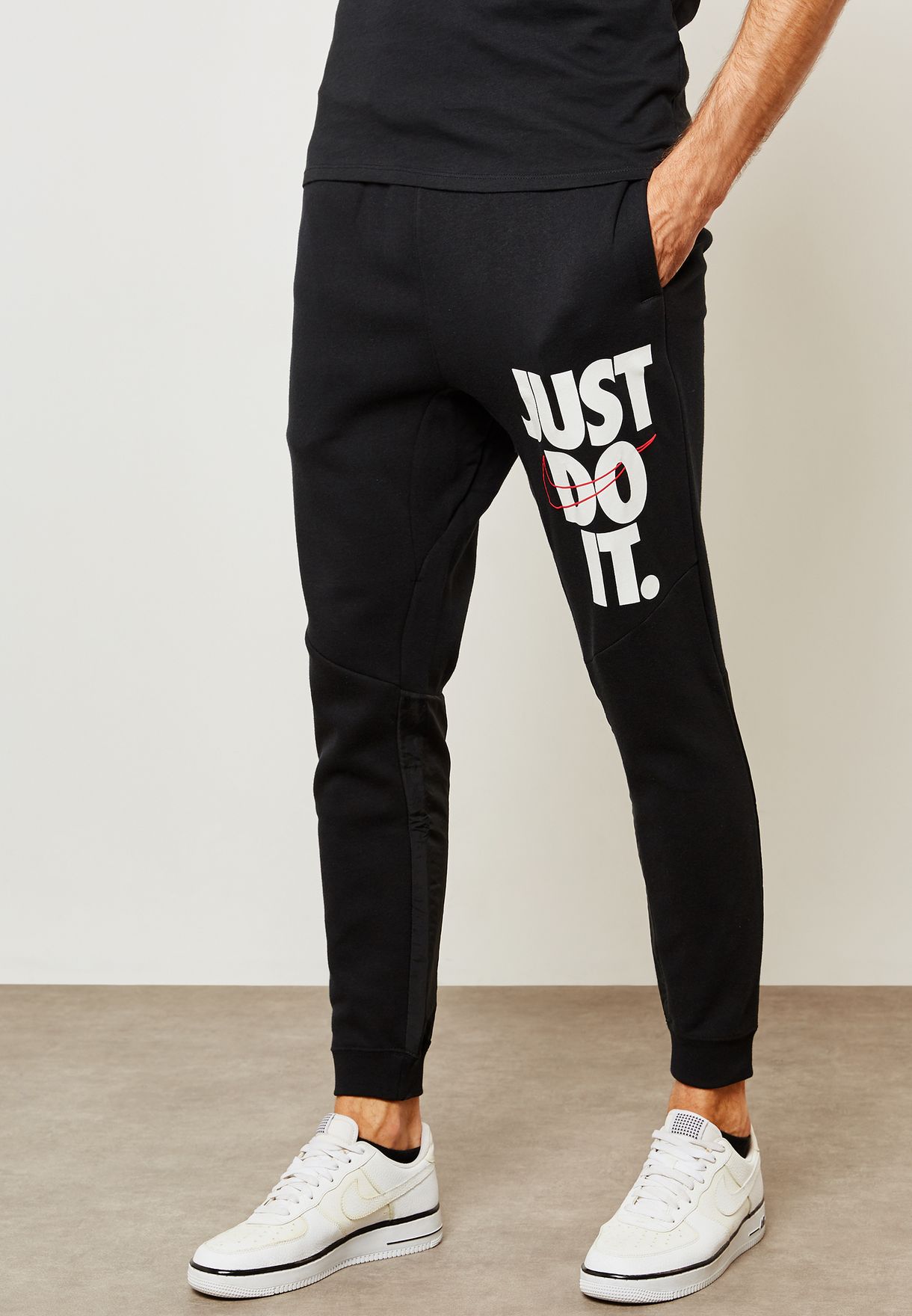 Buy Nike black Just Do It Sweatpants for Men in Dubai, Abu Dhabi