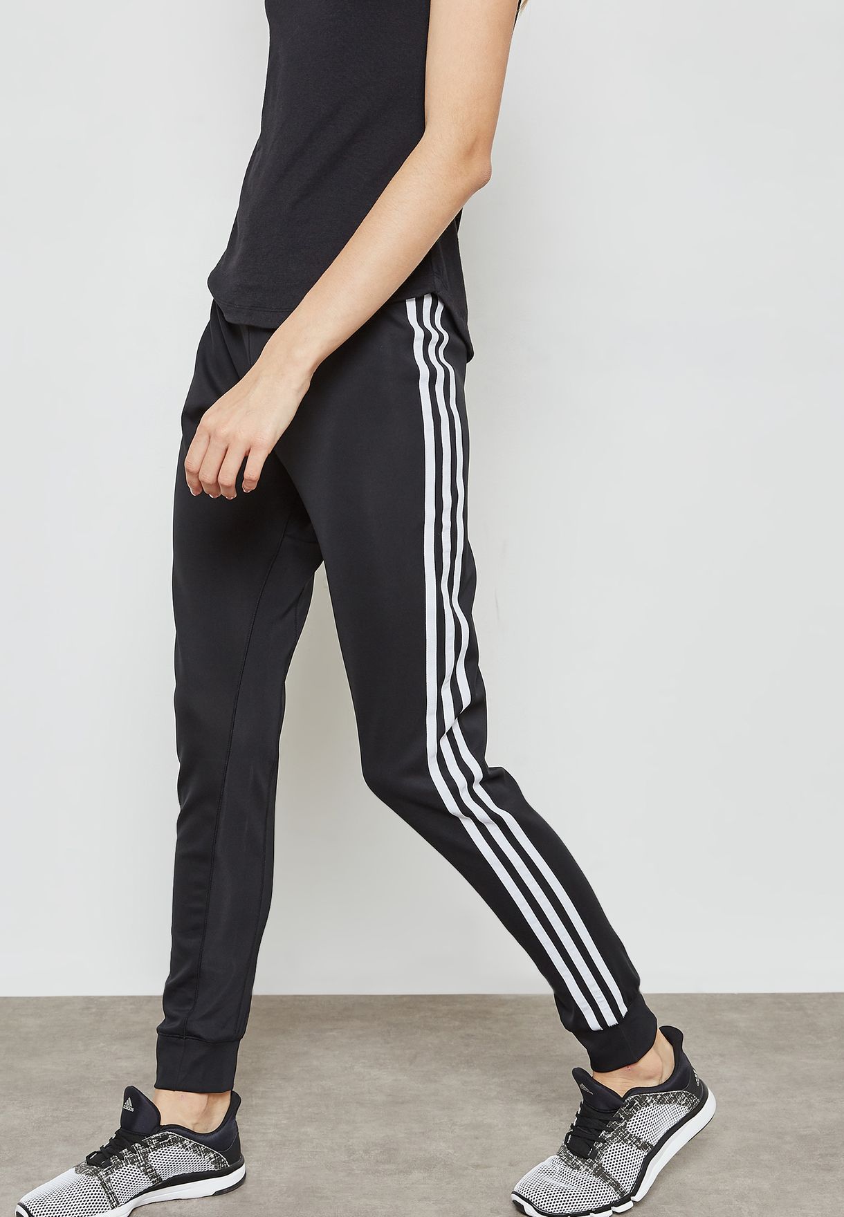 Buy adidas black D2M Cuffed 3 Stripe Sweatpants for Women in MENA,  Worldwide | BK2623