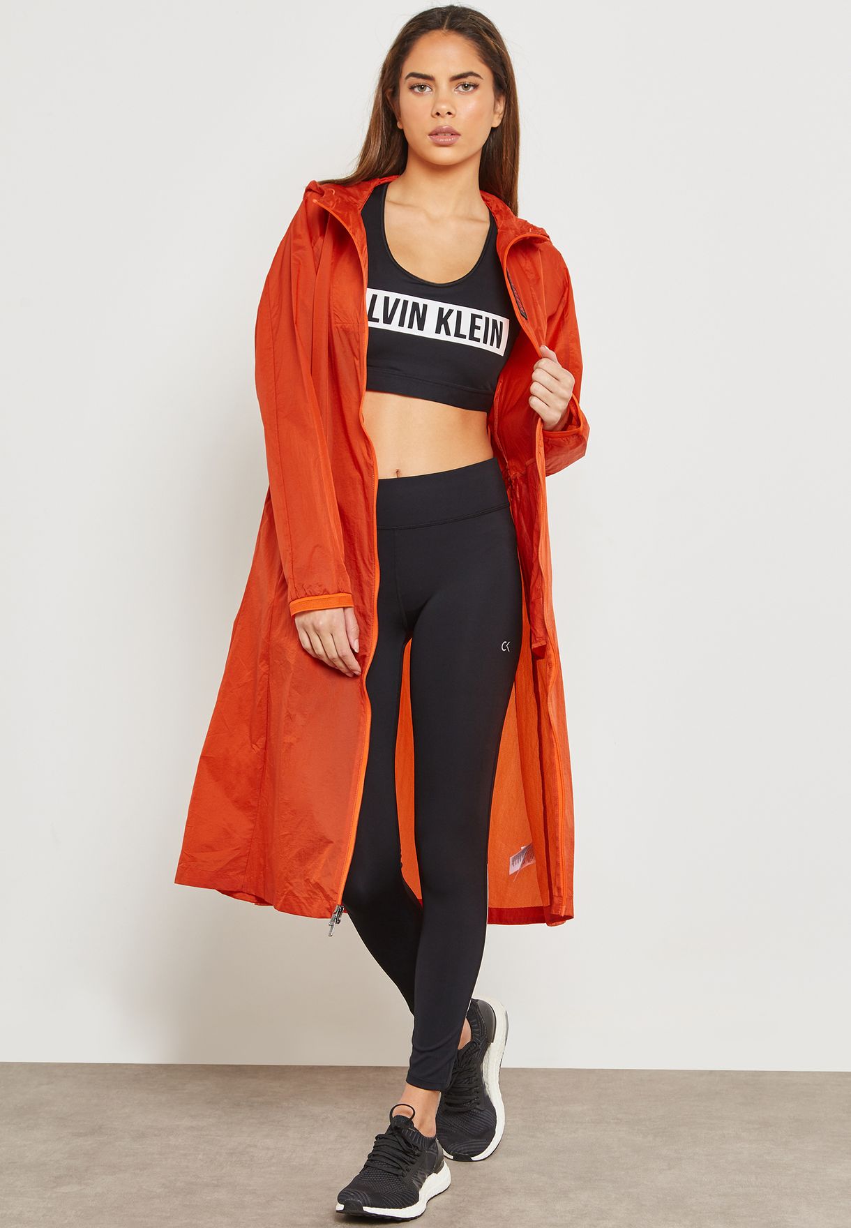 calvin klein orange coat