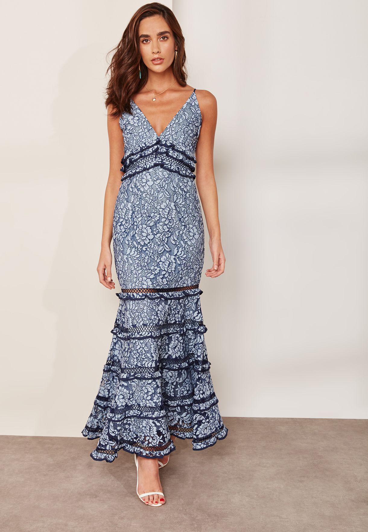coast ros tiered lace dress