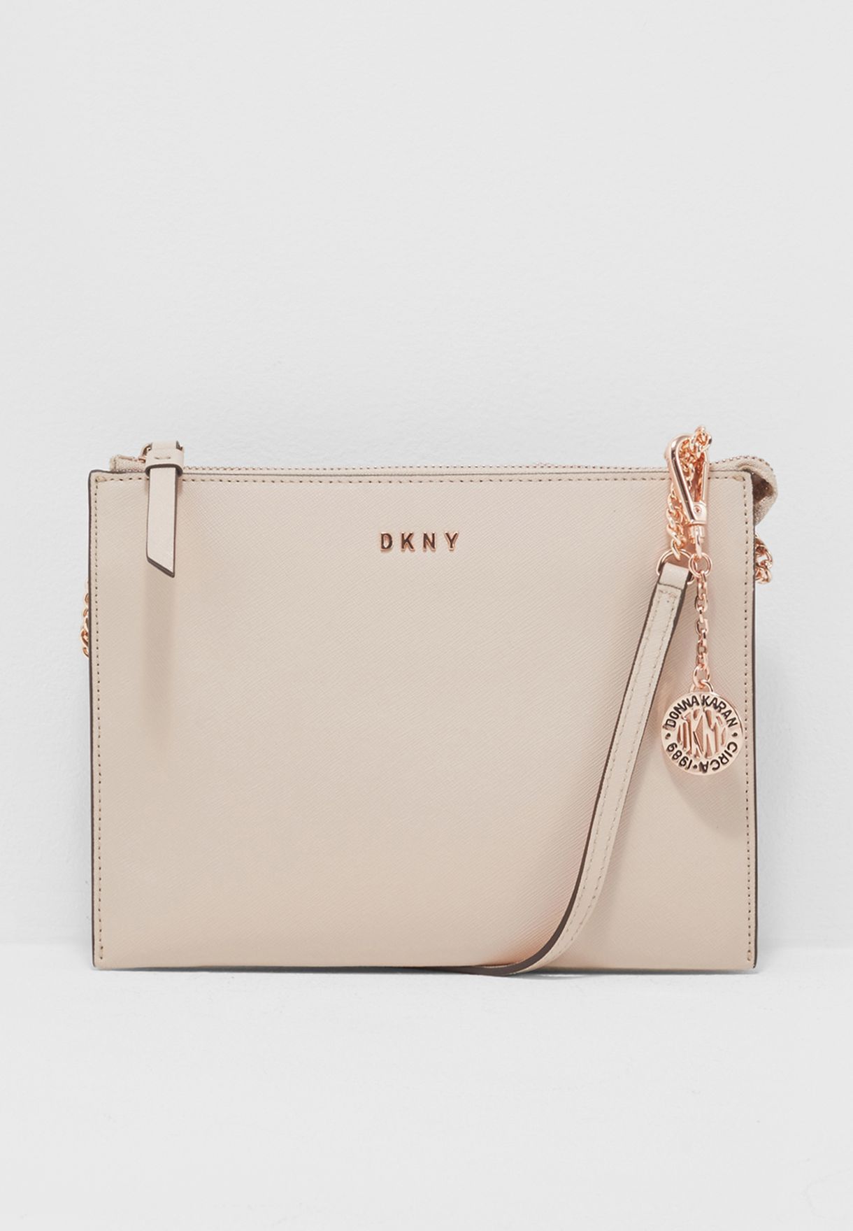 dkny flat top zip crossbody