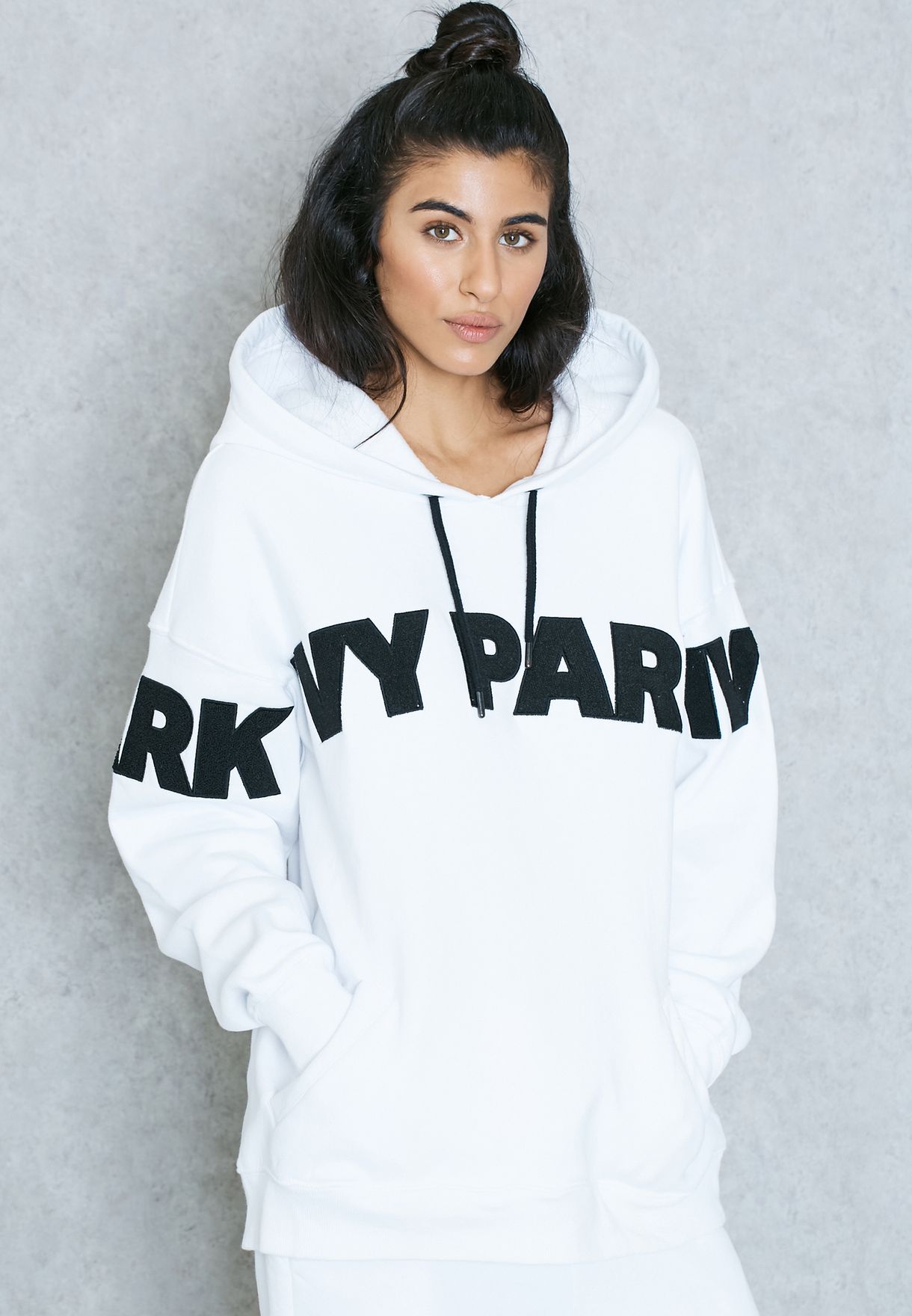 white ivy park hoodie