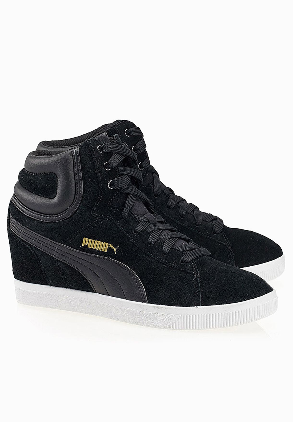 Buy PUMA black Vikky Wedge Sneakers for 
