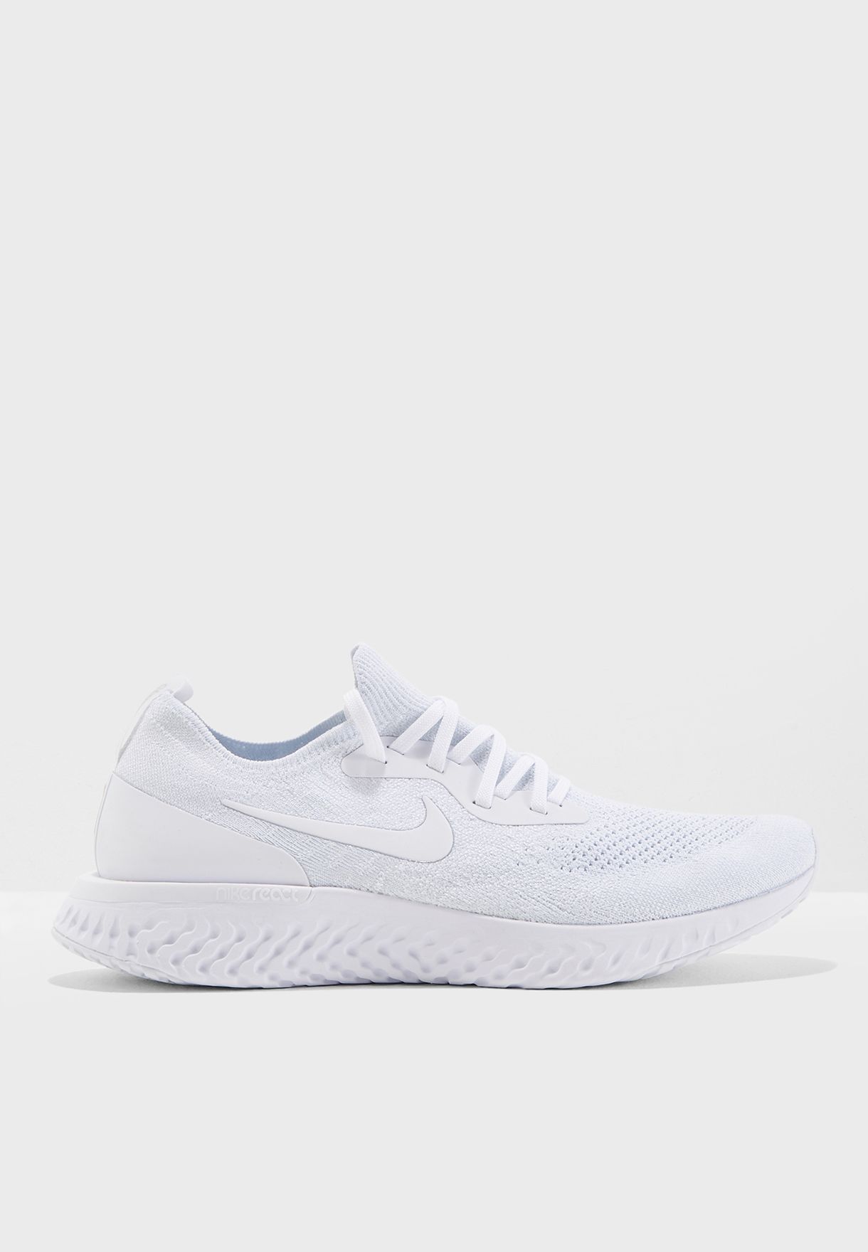 white epic react flyknit