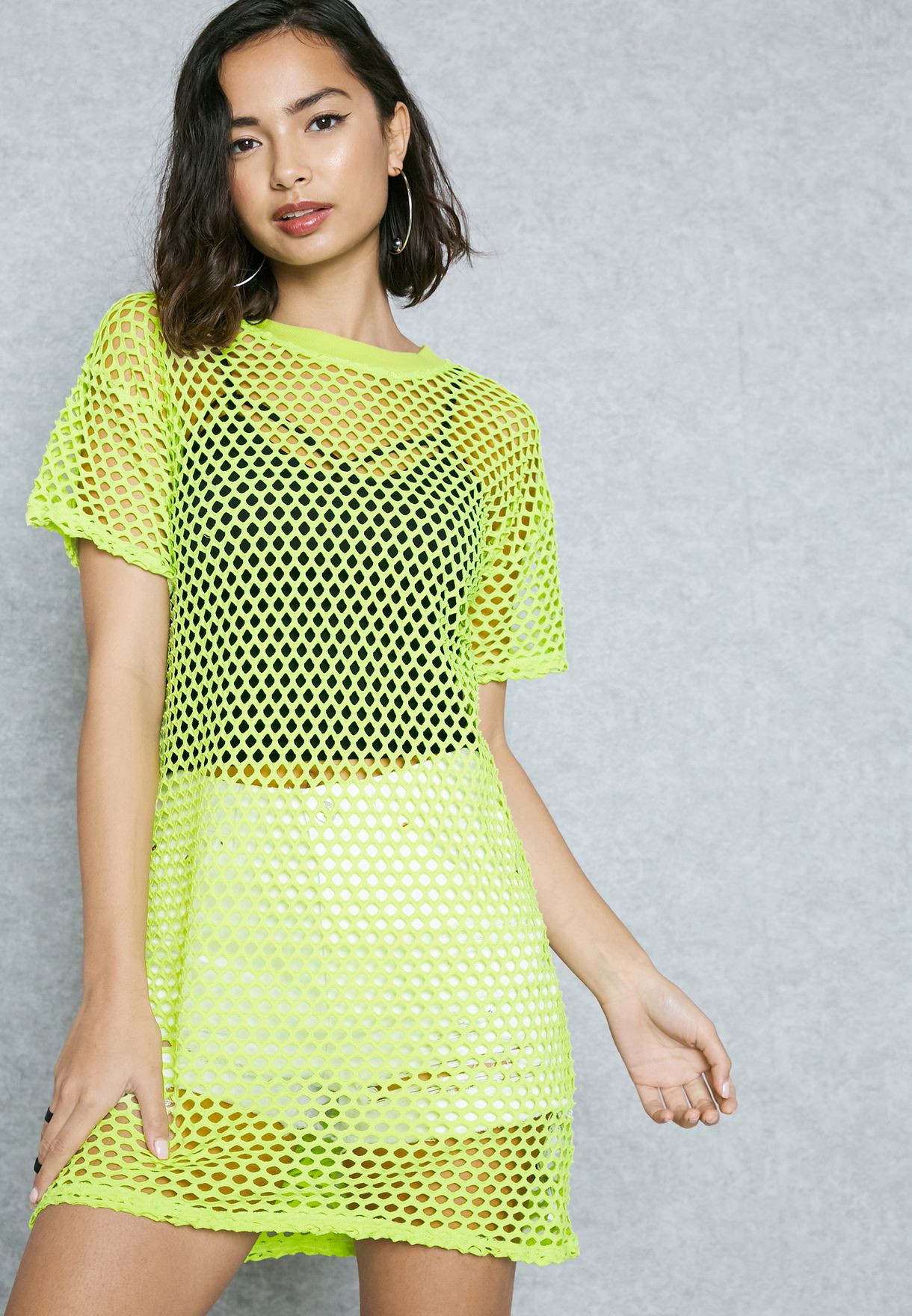 forever 21 neon green dress