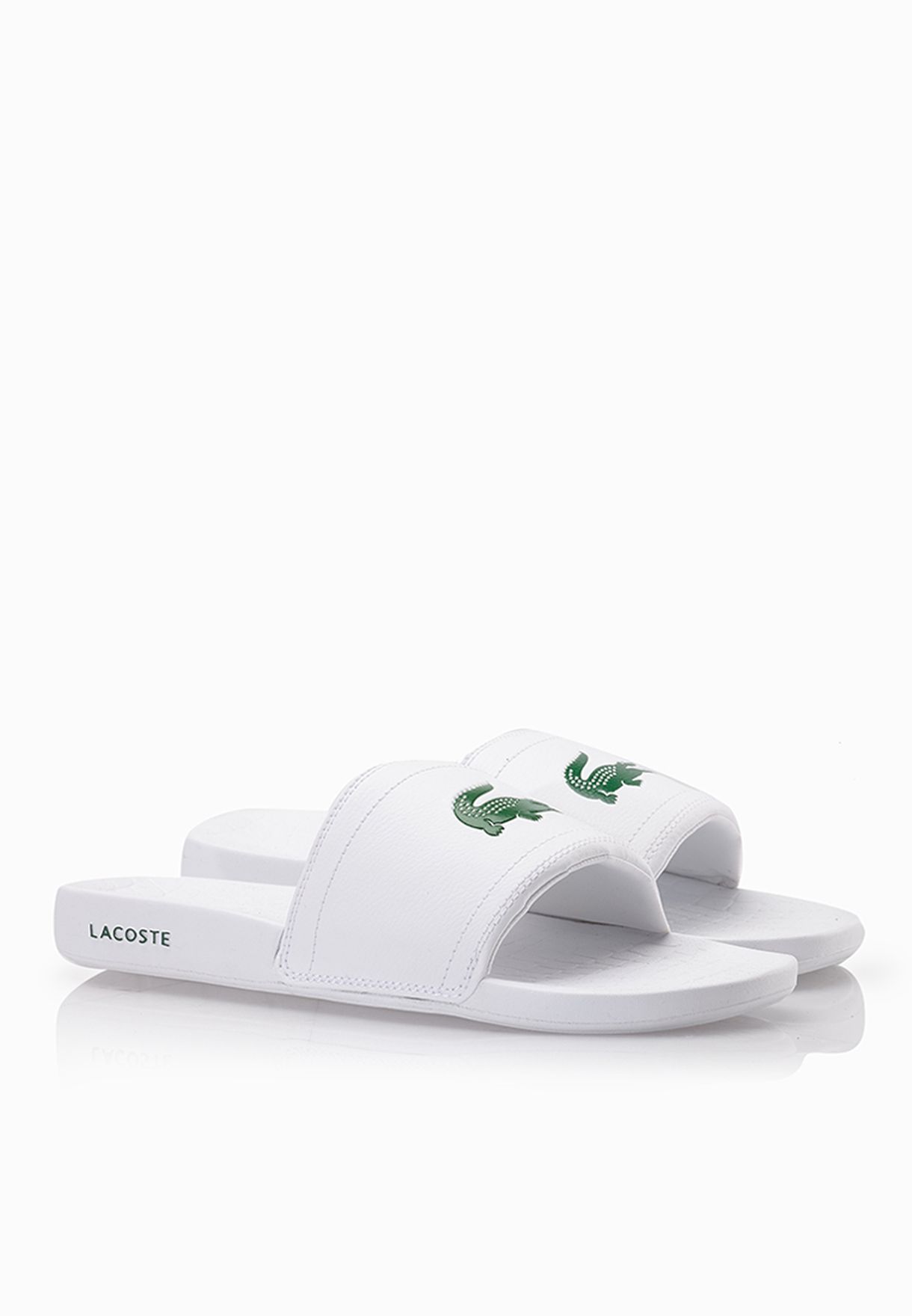 lacoste fraisier slides white