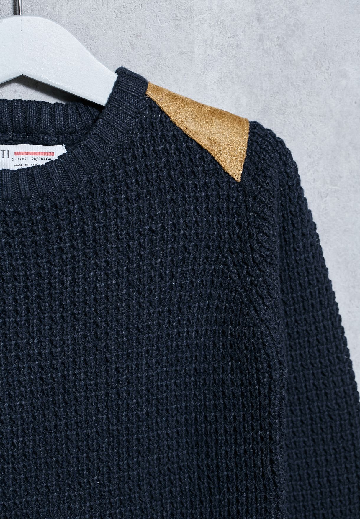 Minoti Boys Waffle Soft Knit Jumper