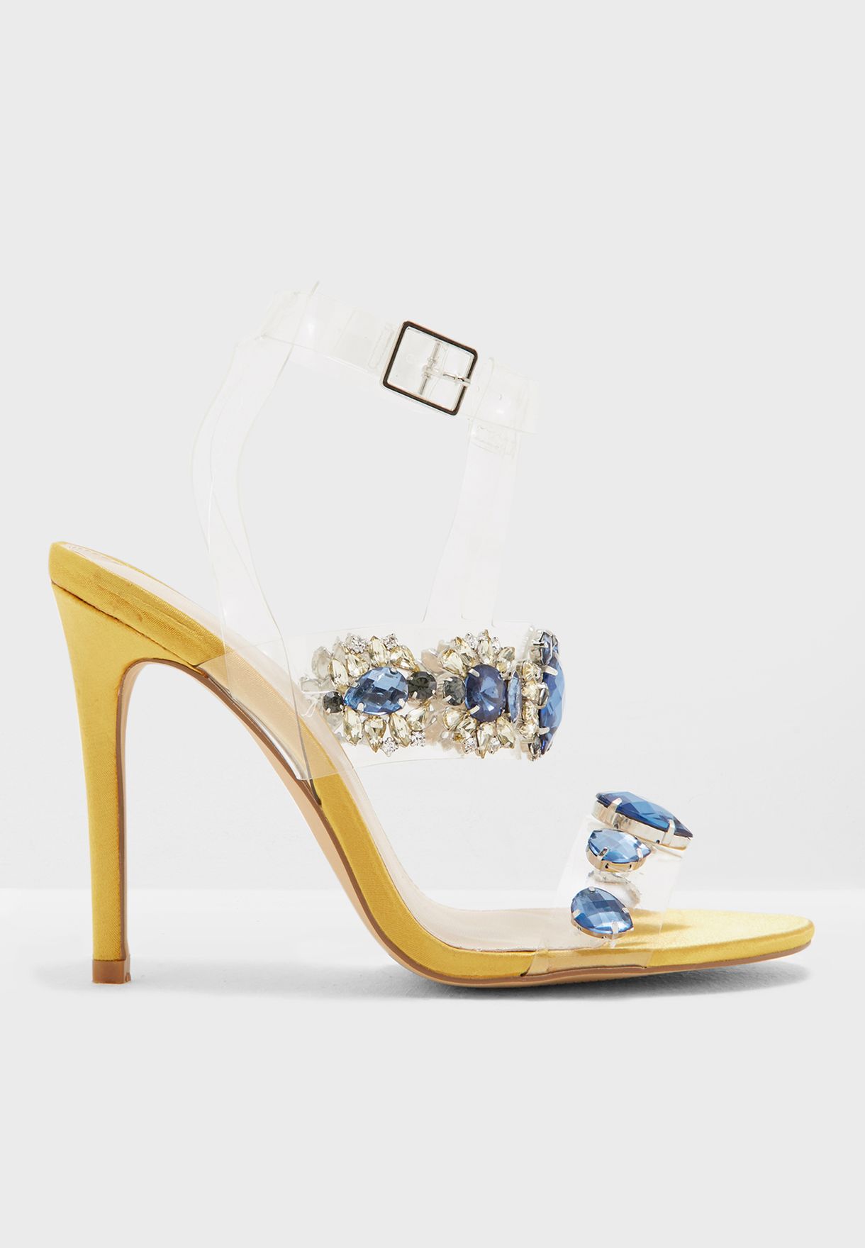 perspex jewel heels